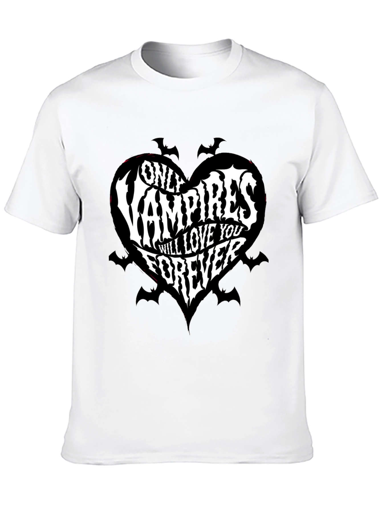 Vampire Love T-Shirt: Dark Heart Bat Design
