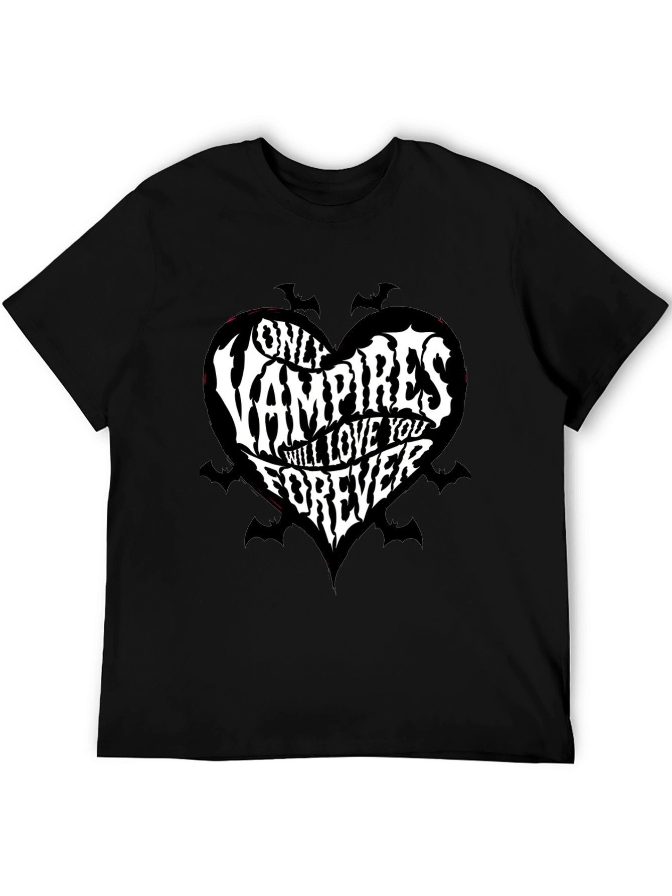 Vampire Love T-Shirt: Dark Heart Bat Design