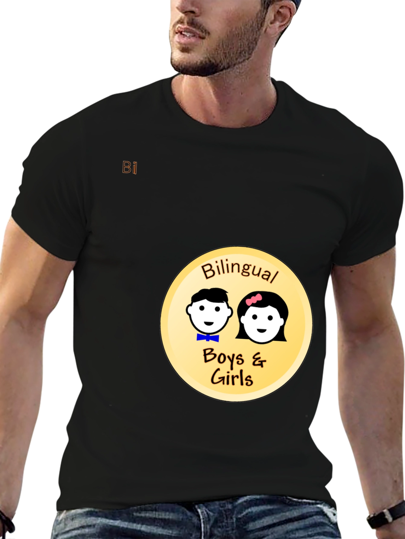 Bilingual Boys & Girls Black T-Shirt
