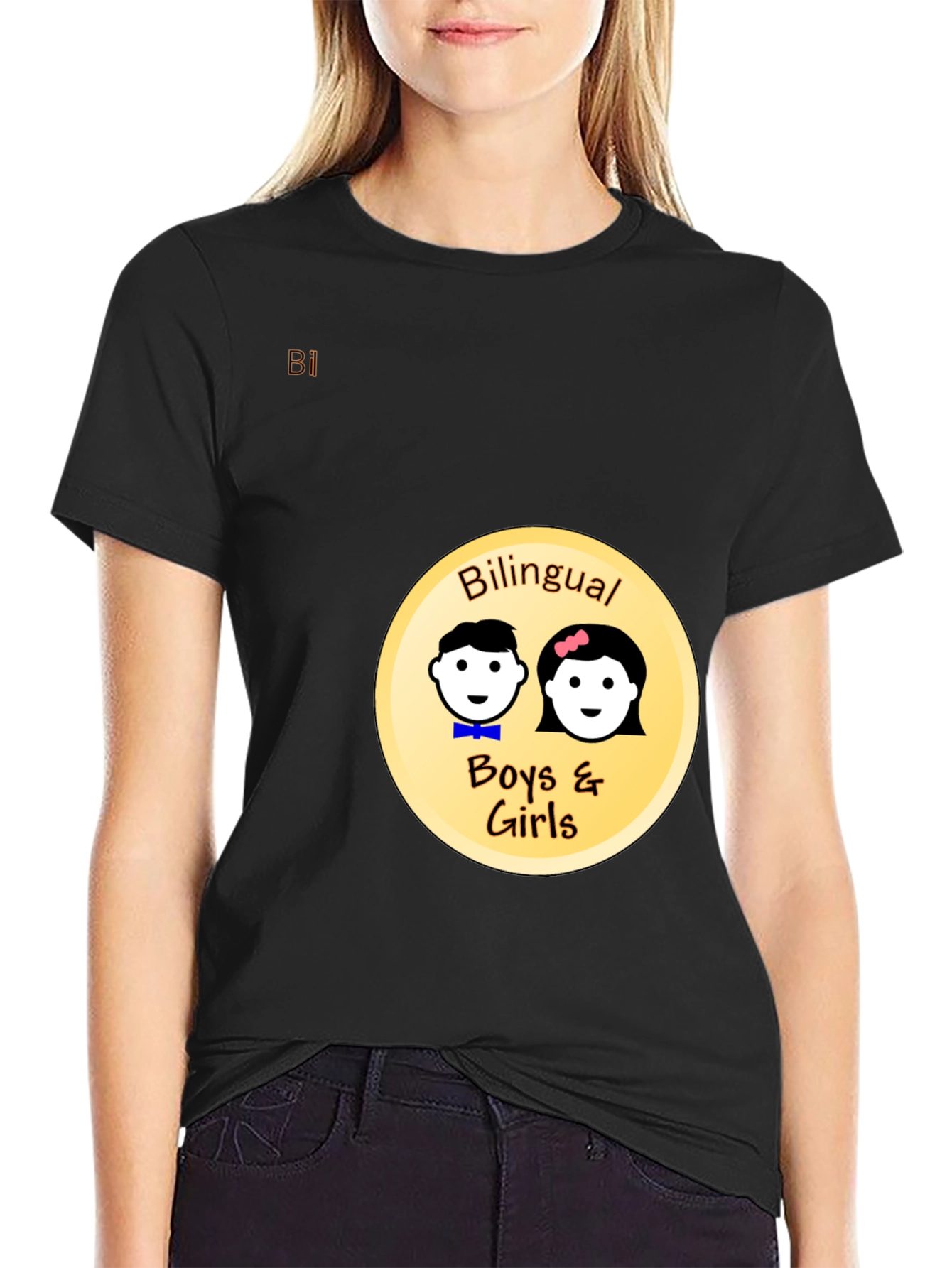 Bilingual Boys & Girls Black T-Shirt