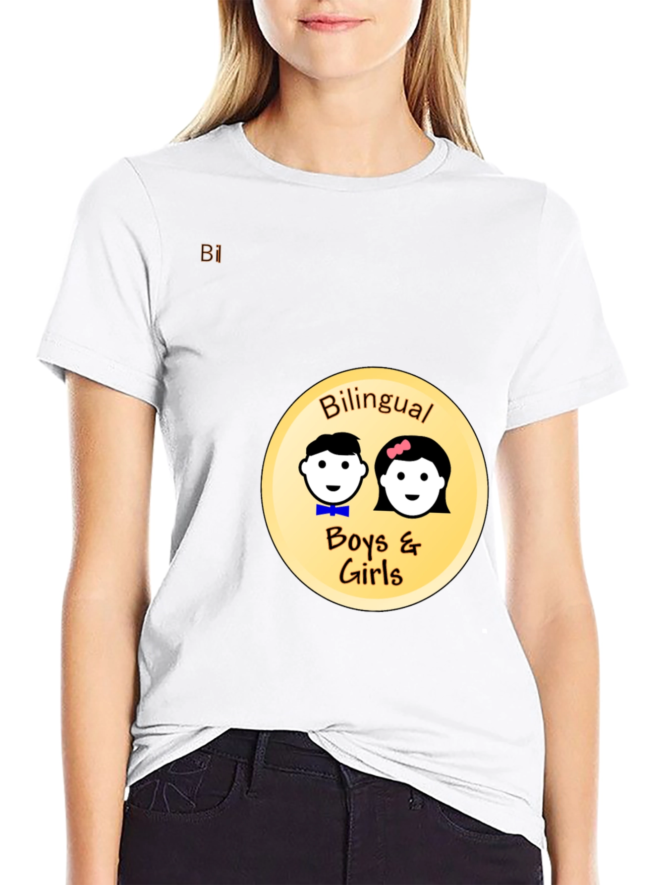 Bilingual Boys & Girls Black T-Shirt