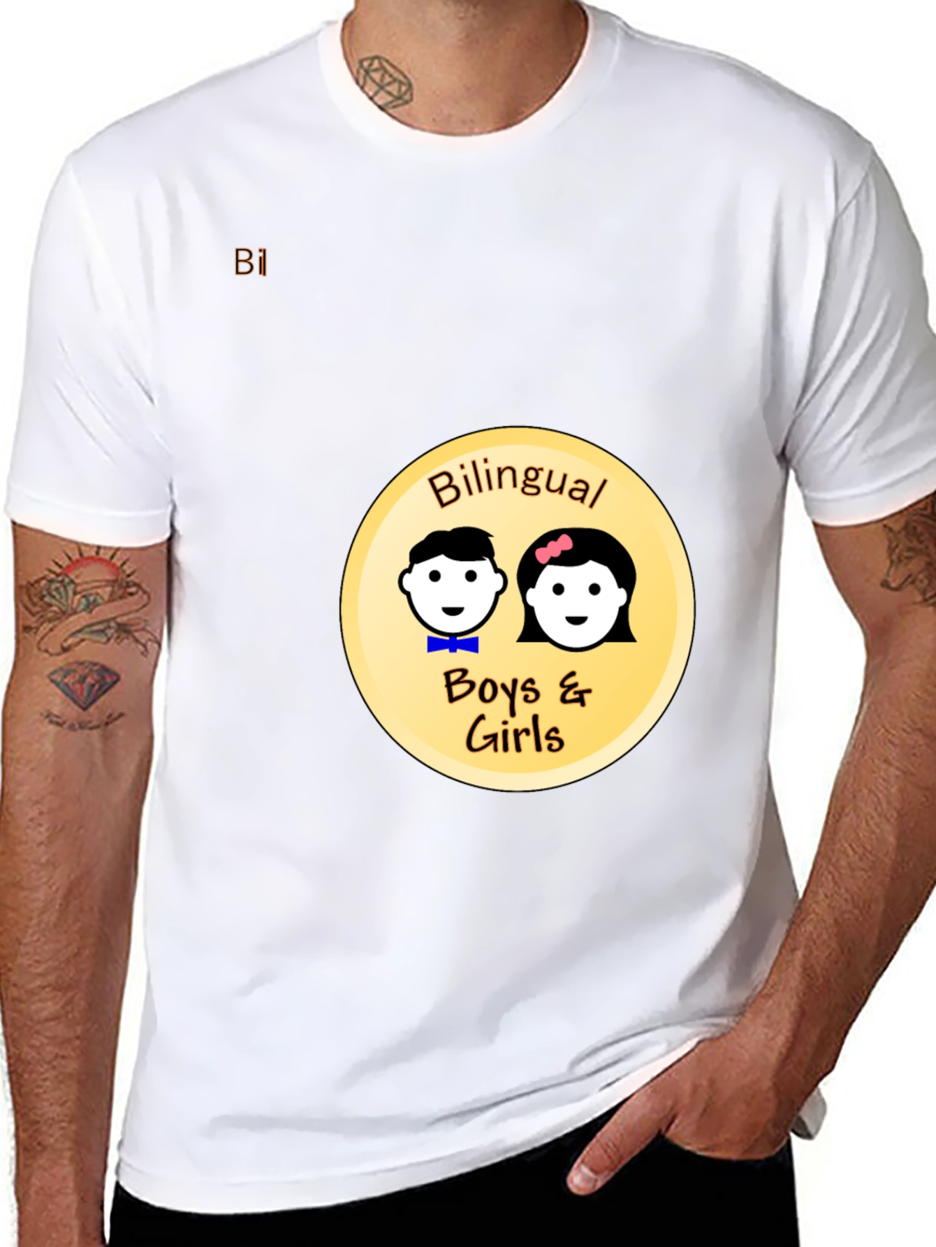 Bilingual Boys & Girls Black T-Shirt