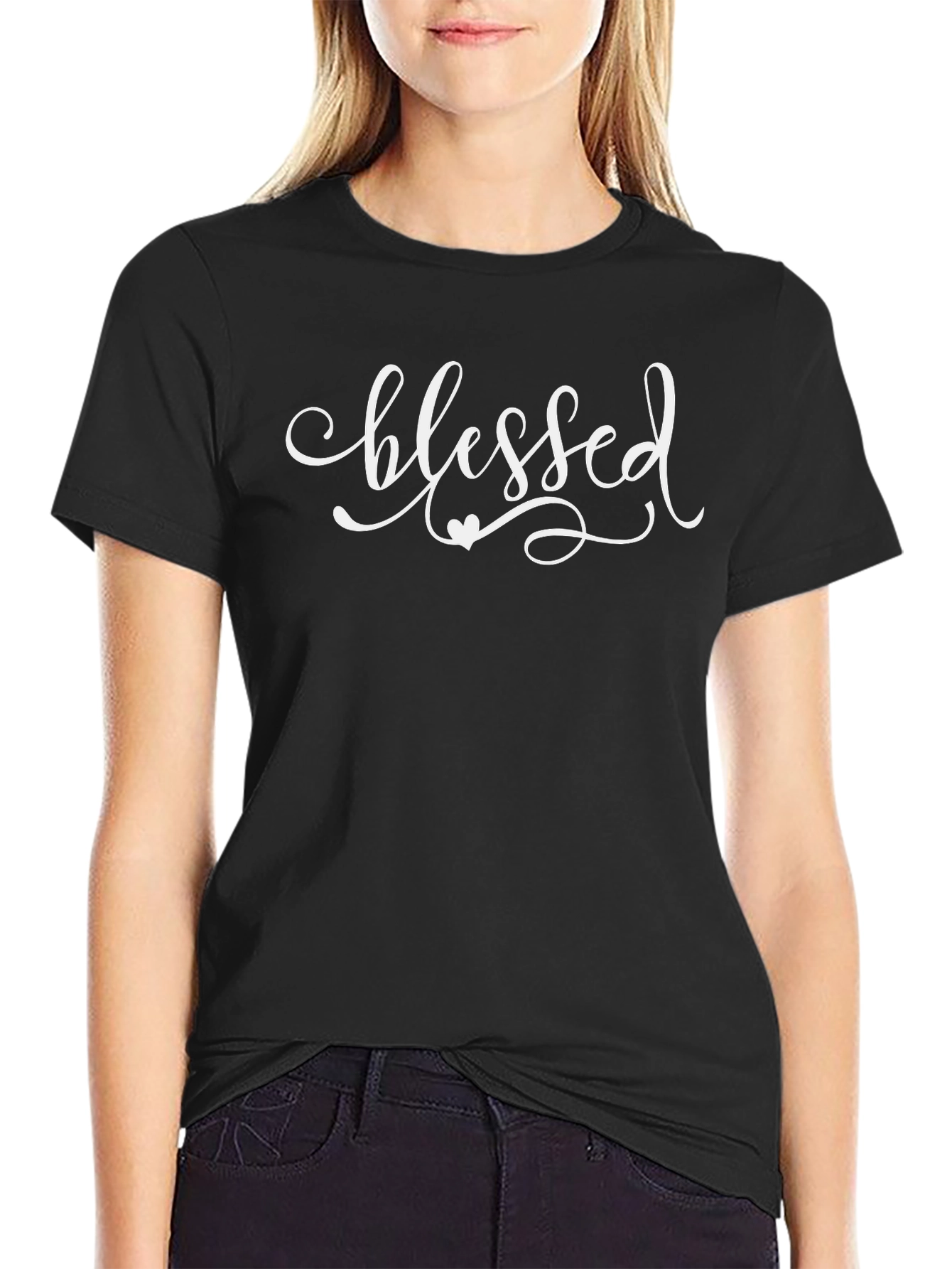 Blessed Graphic Tee - Soft Black Shirt