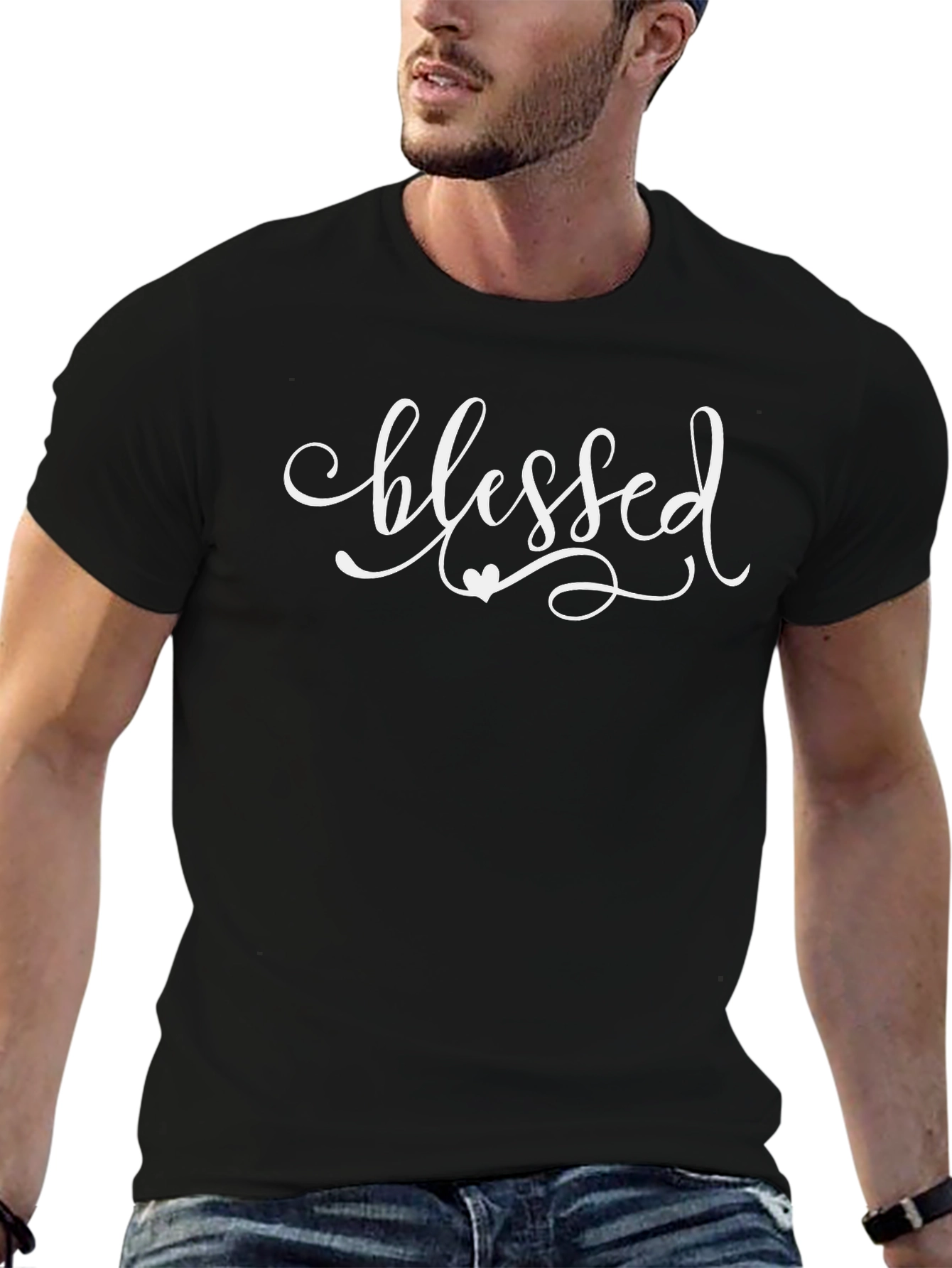 Blessed Graphic Tee - Soft Black Shirt
