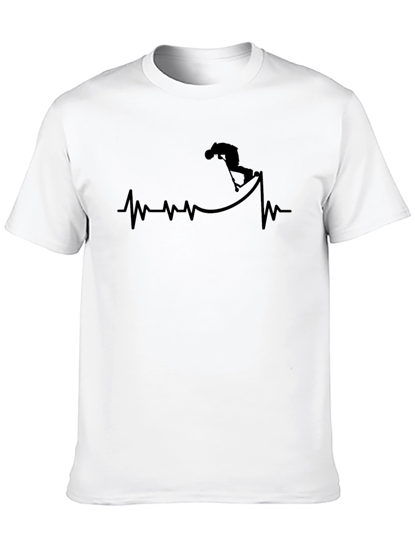 Scooter Heartbeat T-Shirt - Black Graphic Tee