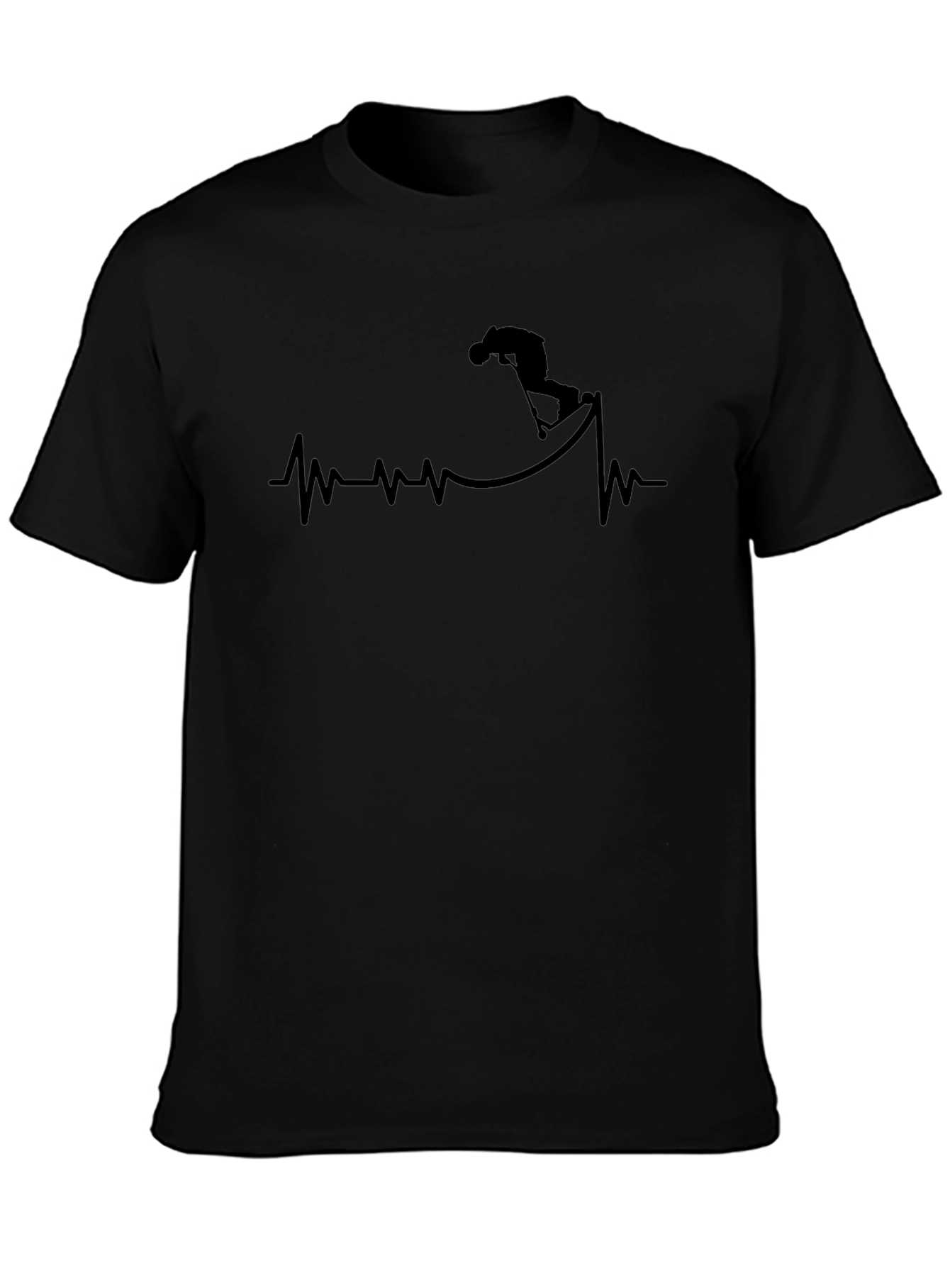 Scooter Heartbeat T-Shirt - Black Graphic Tee