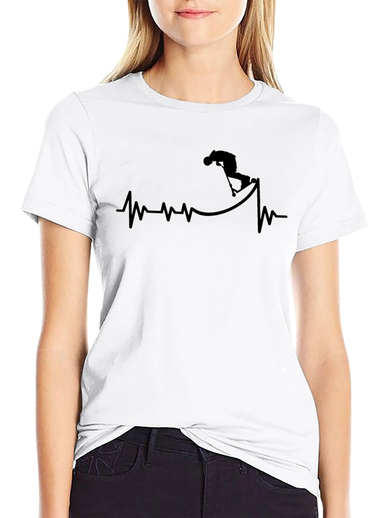 Scooter Heartbeat T-Shirt - Black Graphic Tee