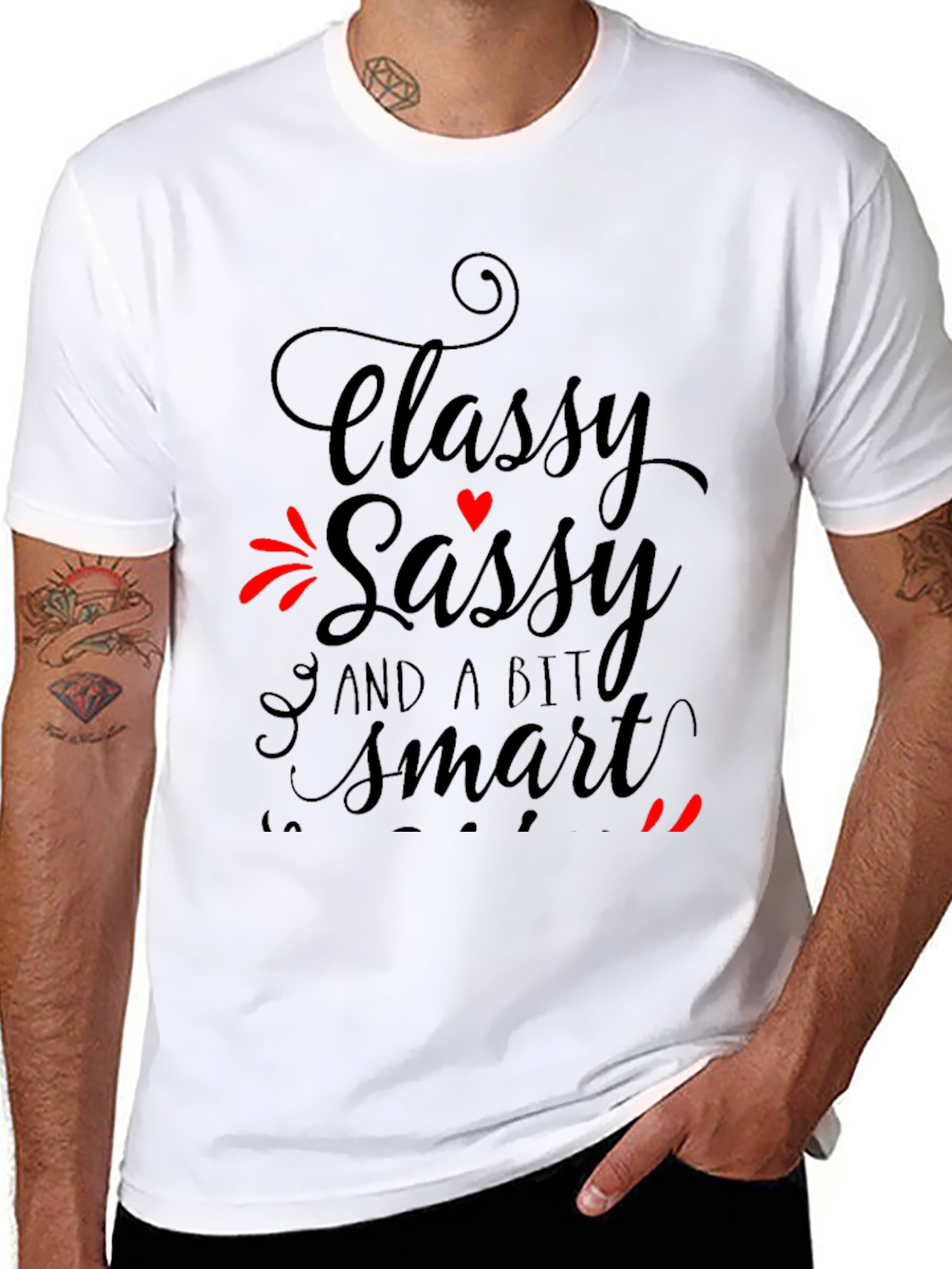 Classy Sassy Smart Black Graphic Tee