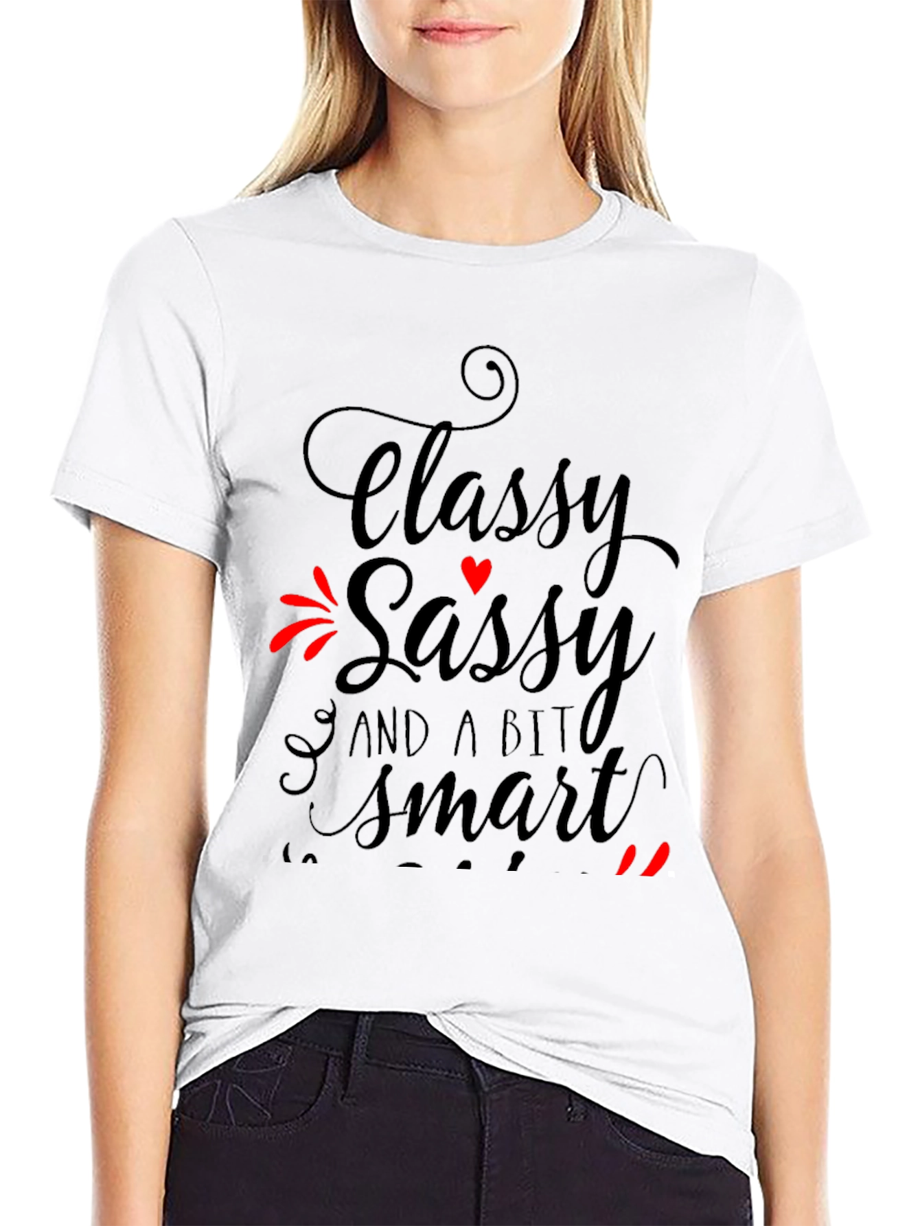 Classy Sassy Smart Black Graphic Tee