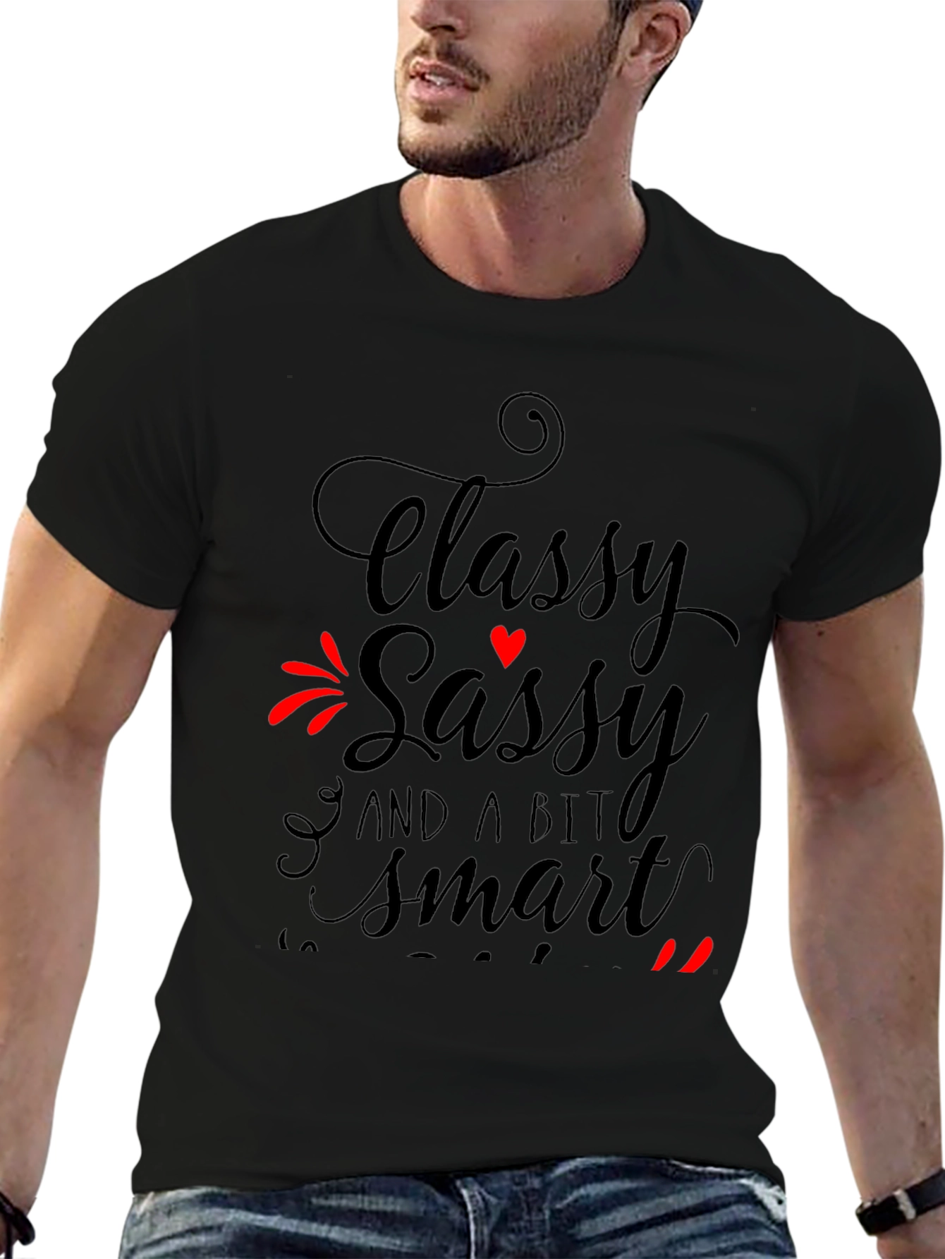Classy Sassy Smart Black Graphic Tee