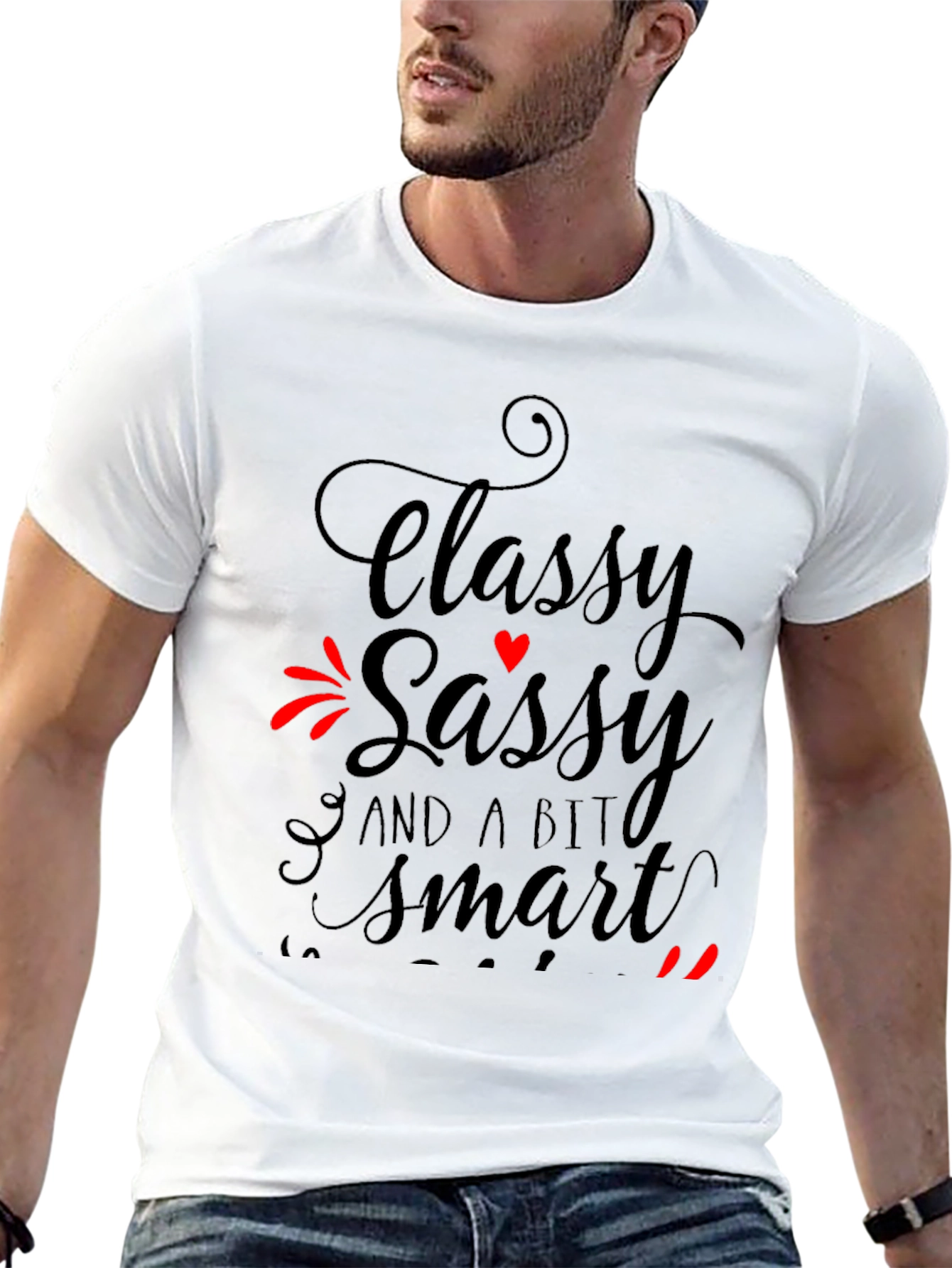 Classy Sassy Smart Black Graphic Tee