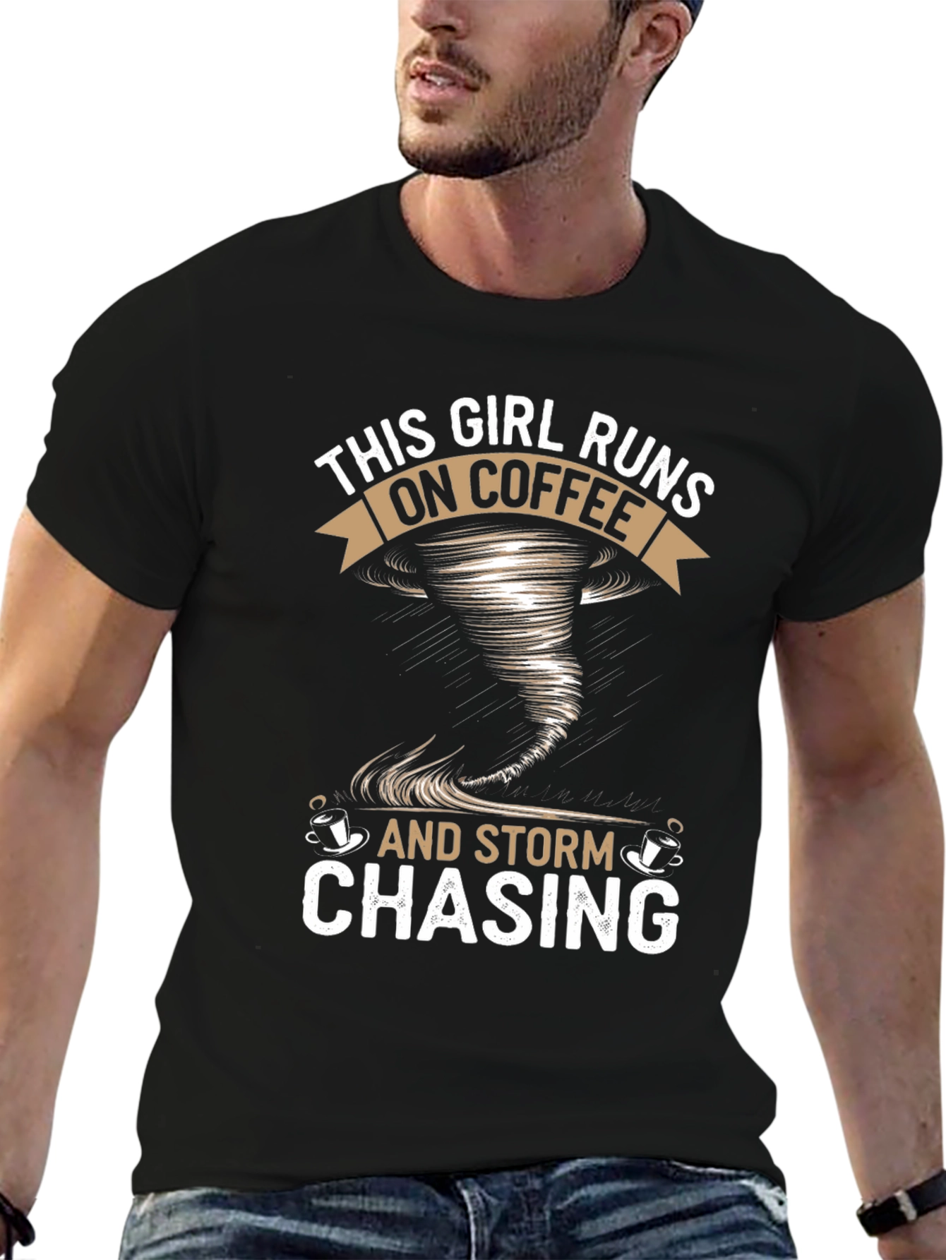 Coffee & Storm Chasing Graphic T-Shirt