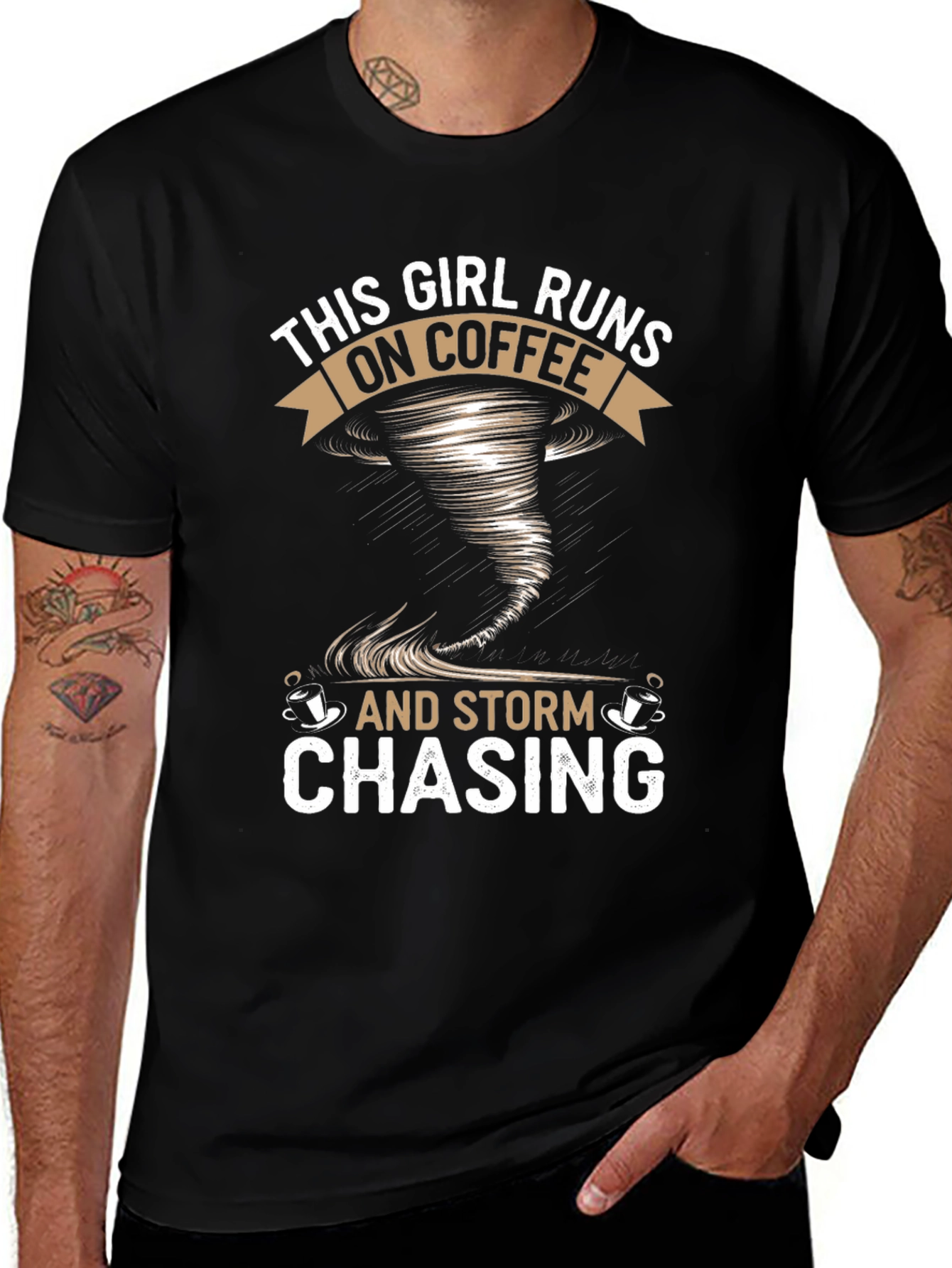 Coffee & Storm Chasing Graphic T-Shirt