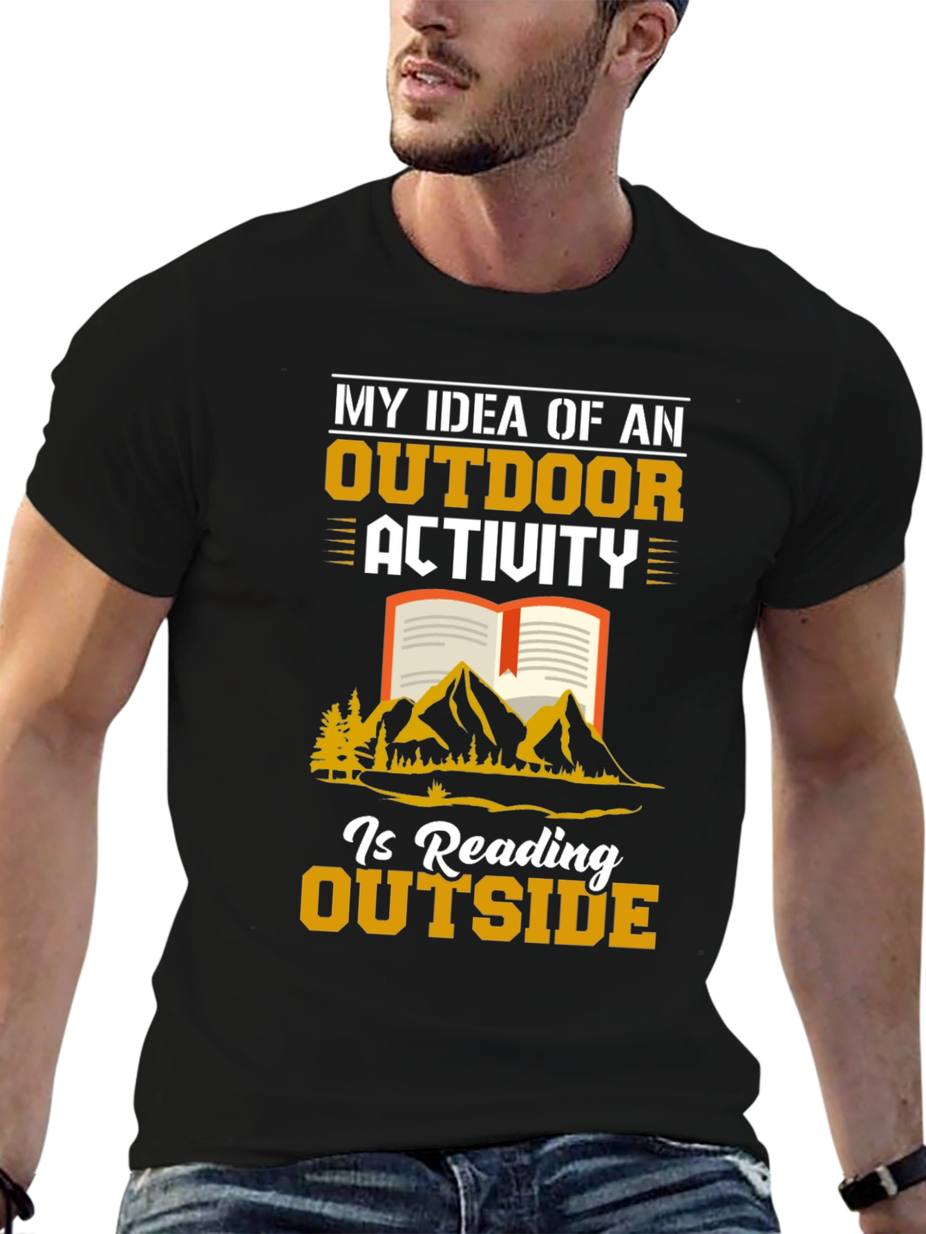Reading Outside Graphic T-Shirt