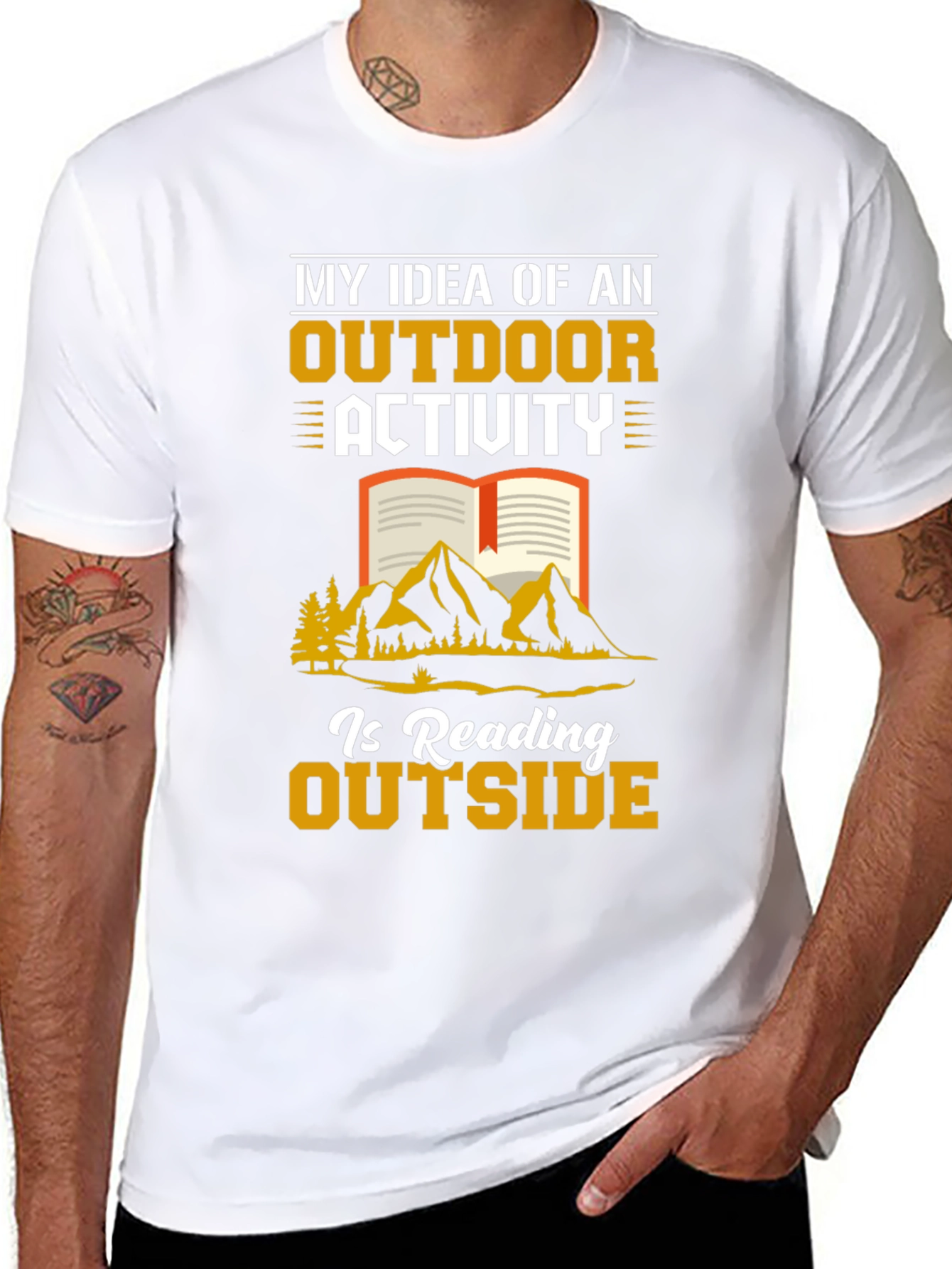 Reading Outside Graphic T-Shirt