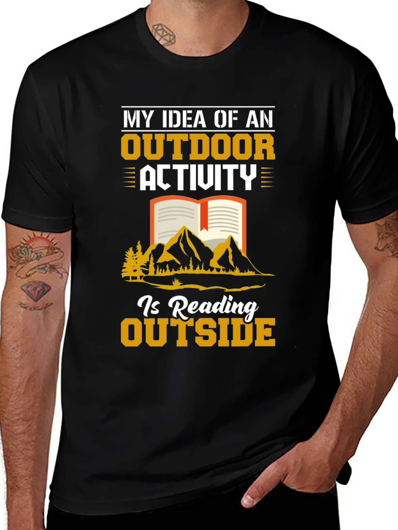 Reading Outside Graphic T-Shirt