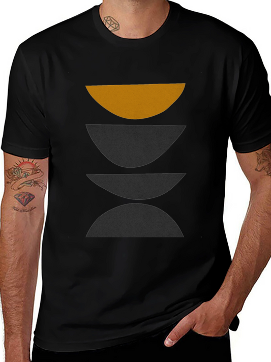 Minimalist Geometric Graphic Print T-Shirt