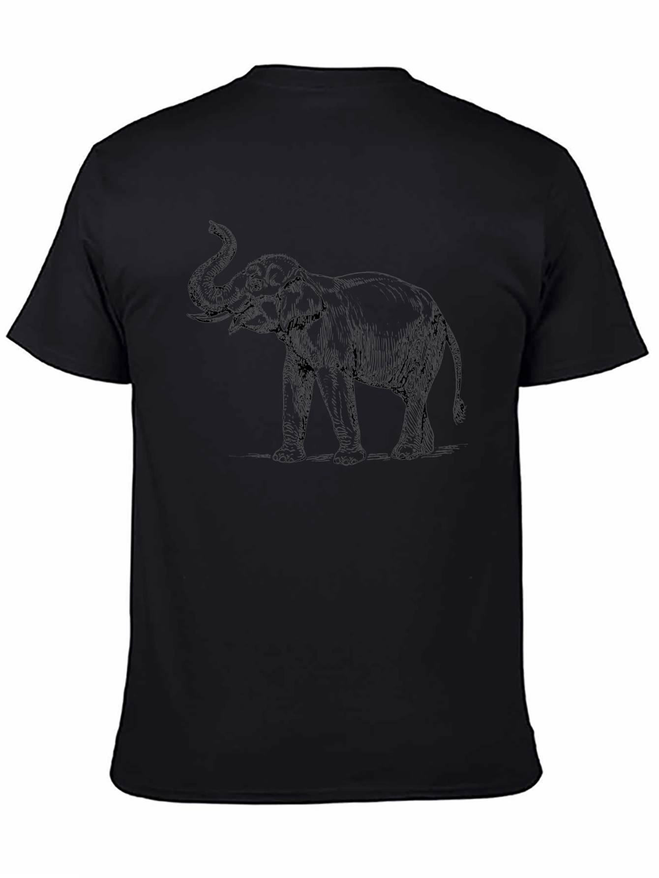 Elephant Graphic Black T-Shirt