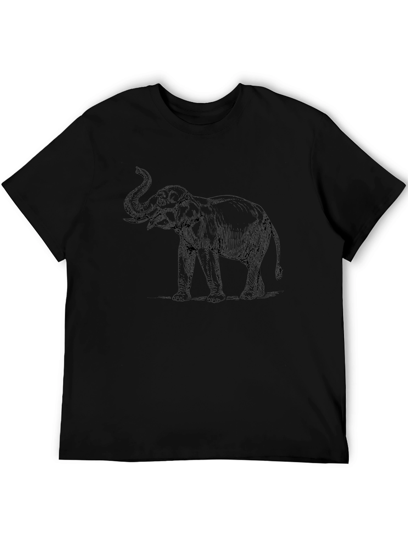 Elephant Graphic Black T-Shirt