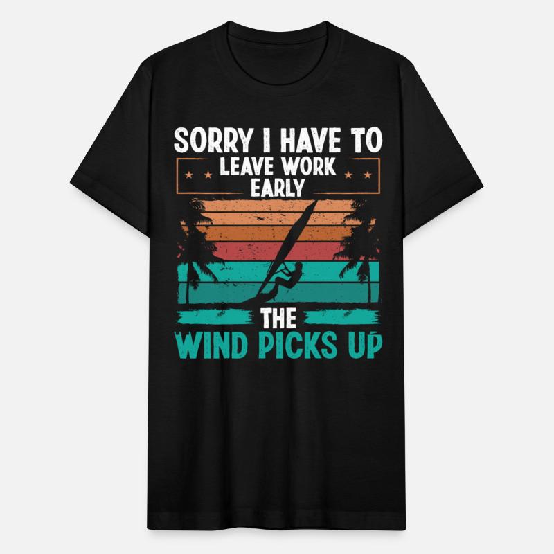 Windsurfing Leave Work Early Funny Windsurfer