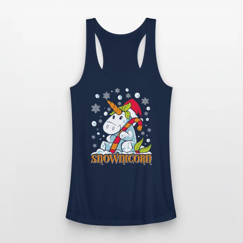 Wintertime Snownicorn Snowflakes Unicorn