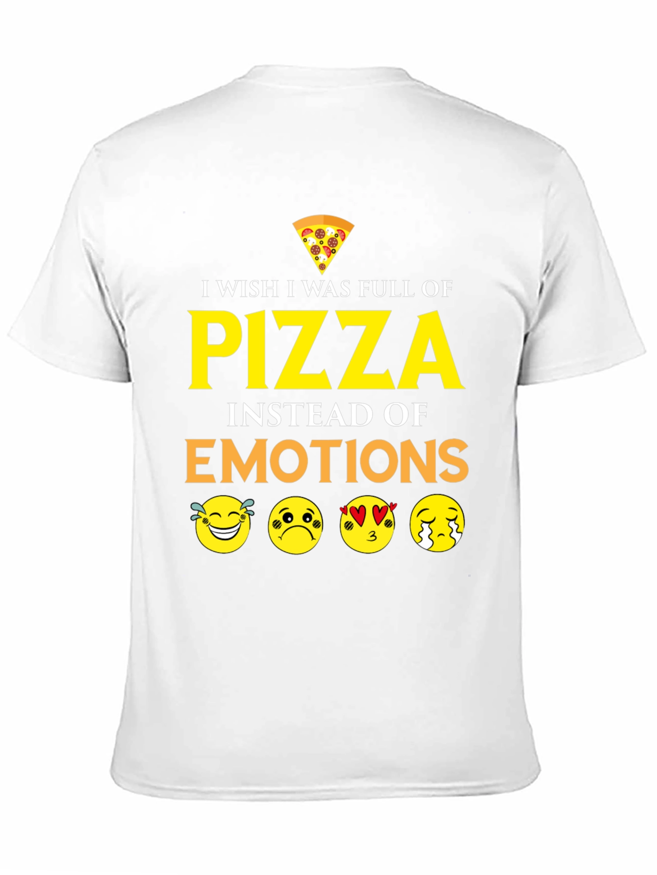 Pizza Emotions Graphic T-Shirt - Funny Foodie Tee