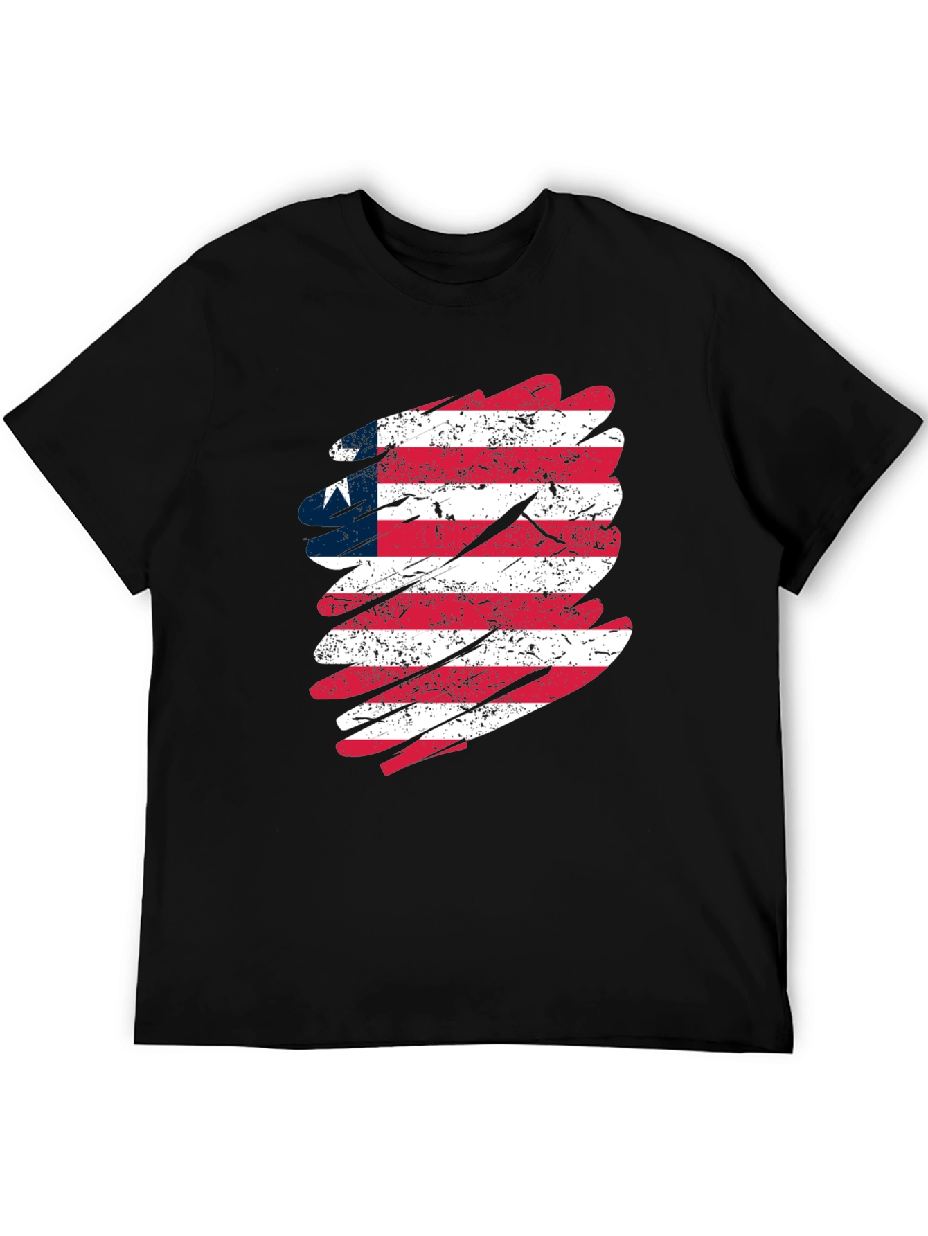 Liberia Flag Graphic Tee - Distressed Style