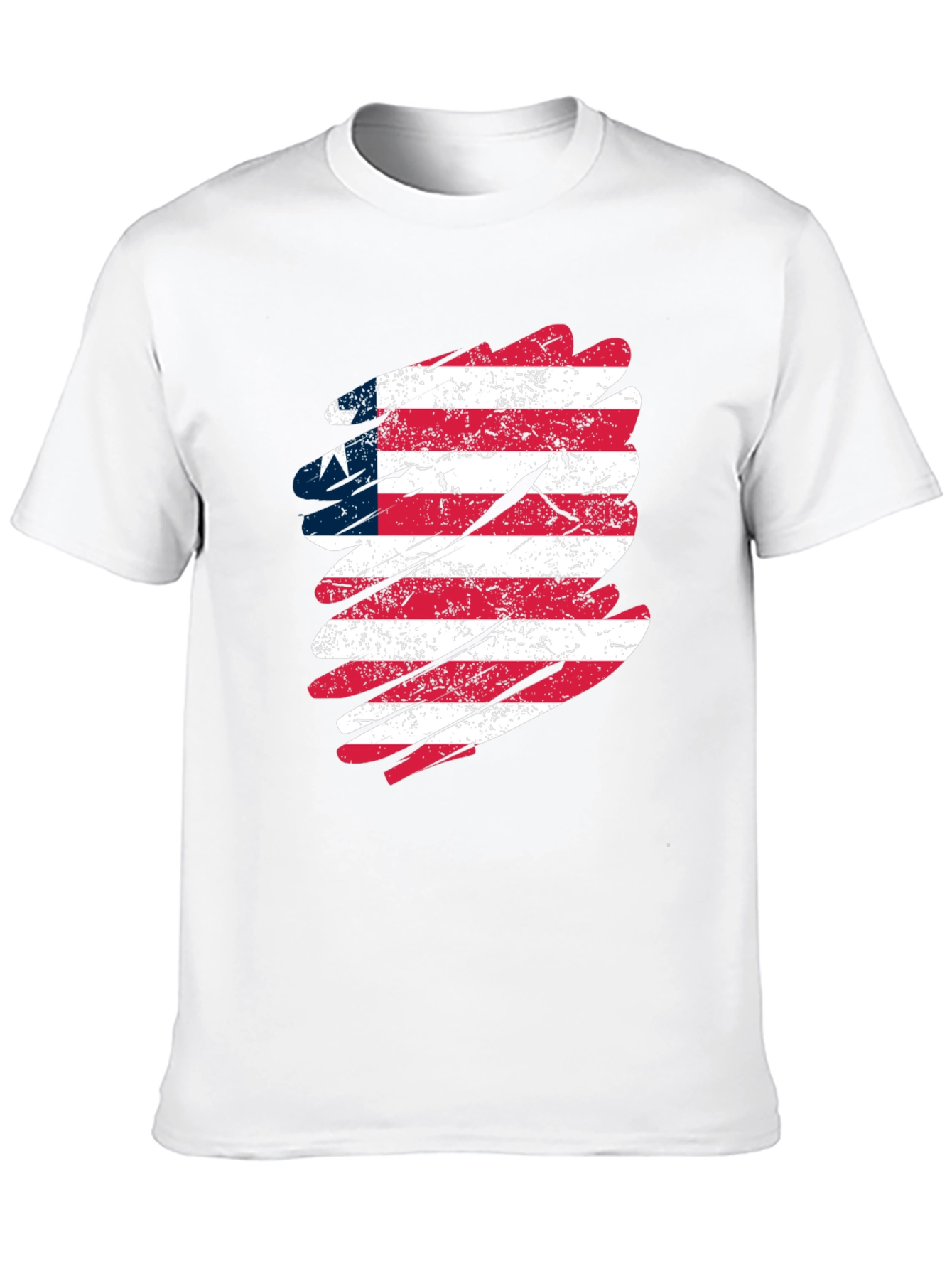 Liberia Flag Graphic Tee - Distressed Style