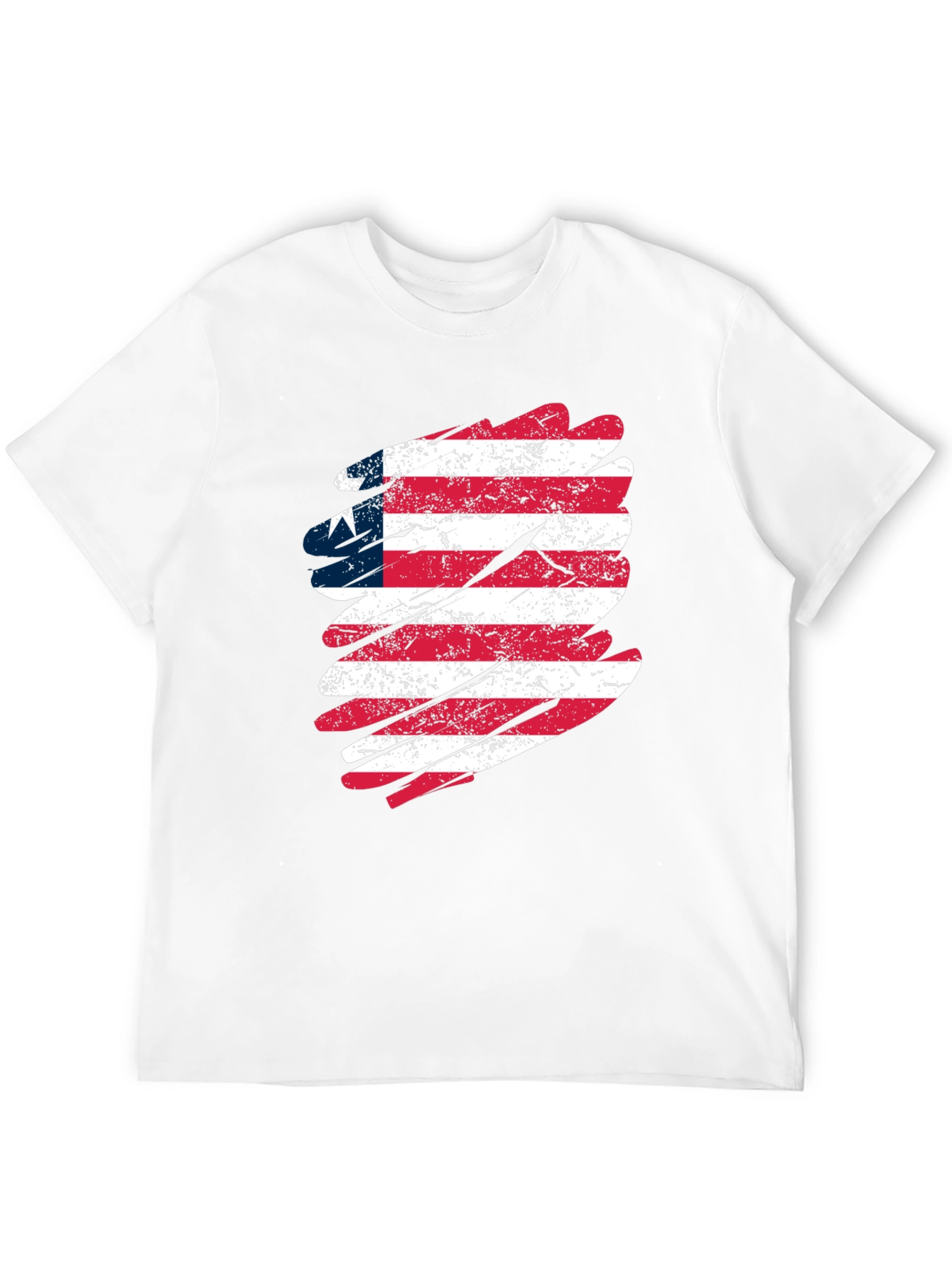 Liberia Flag Graphic Tee - Distressed Style