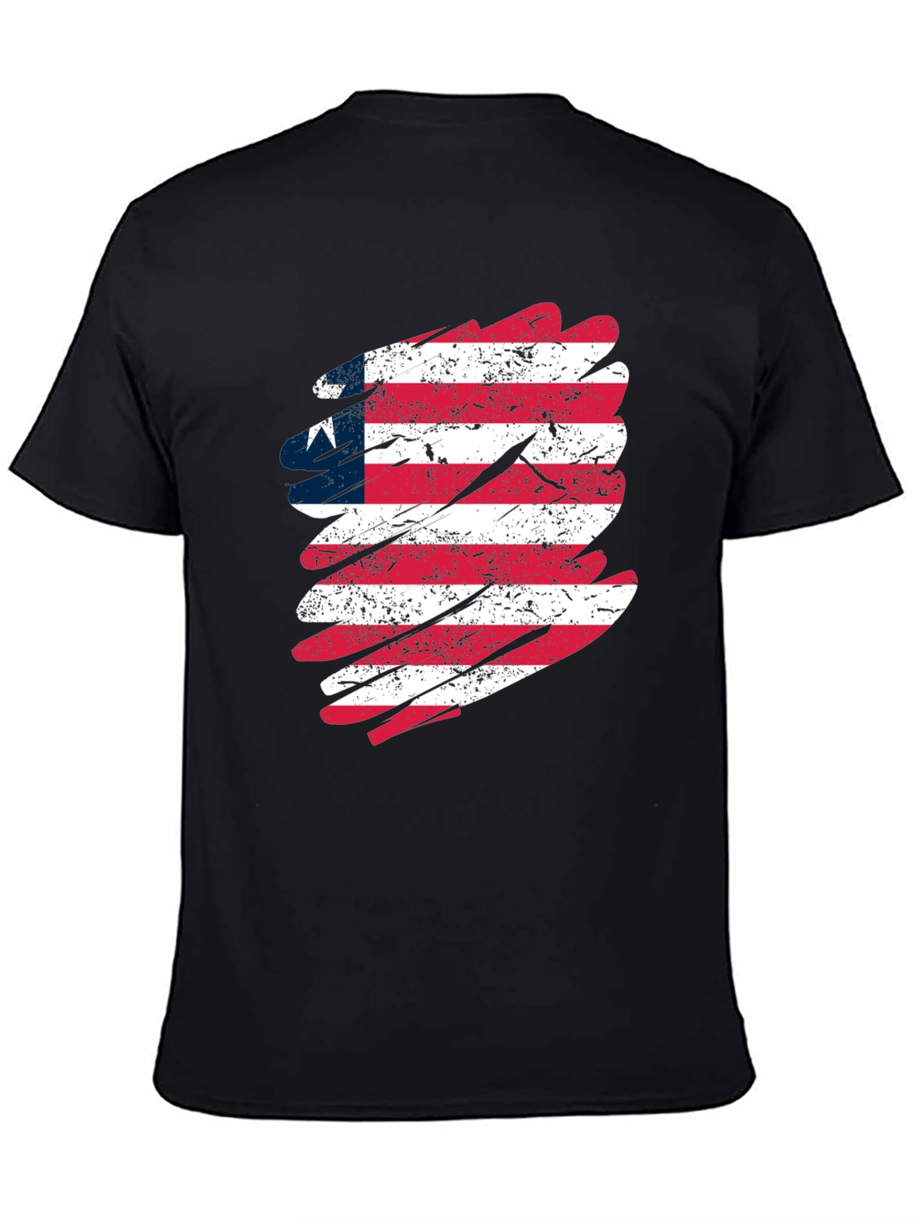 Liberia Flag Graphic Tee - Distressed Style