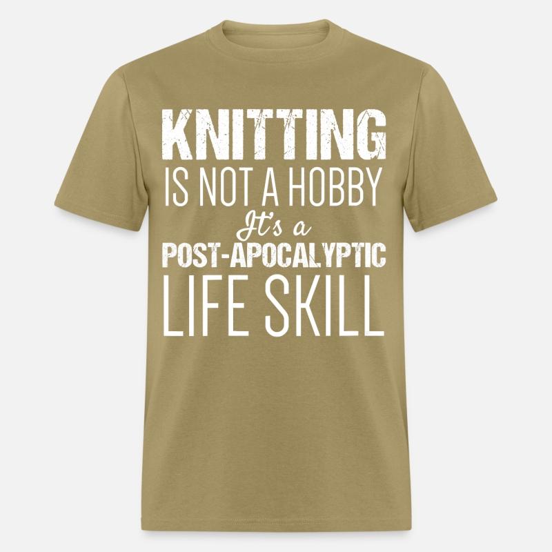 Womens Knitting TShirt Knitting Not Hobby Post