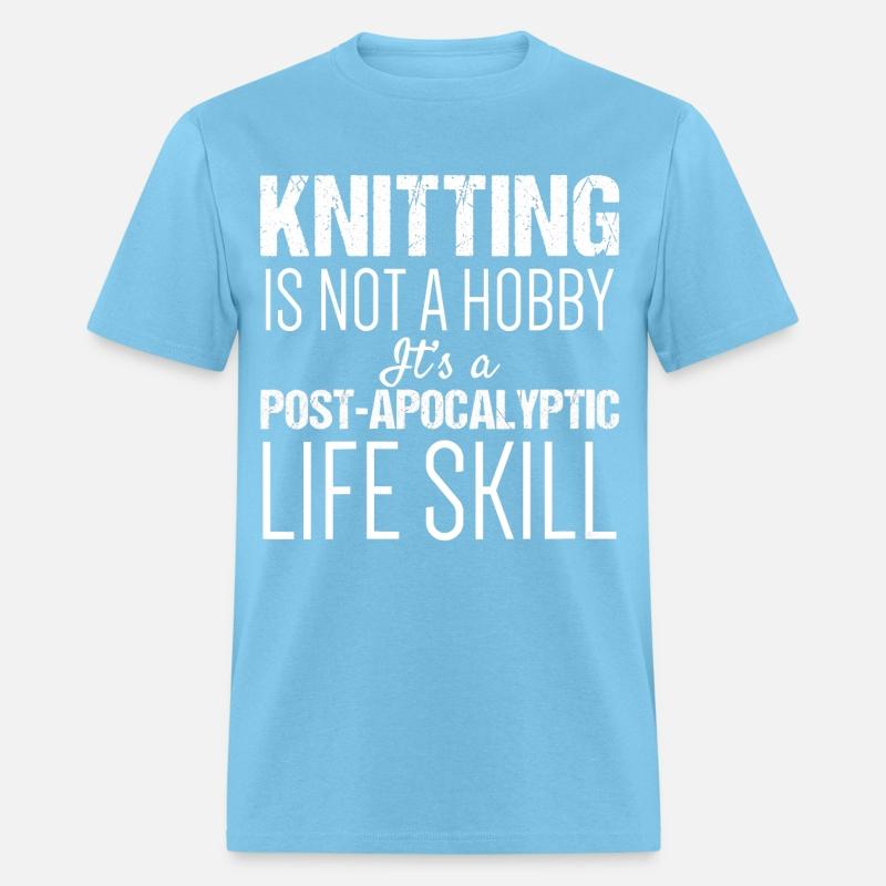 Womens Knitting TShirt Knitting Not Hobby Post