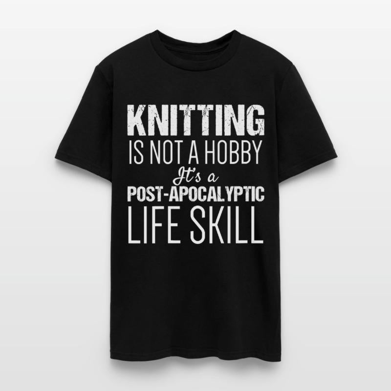 Womens Knitting TShirt Knitting Not Hobby Post