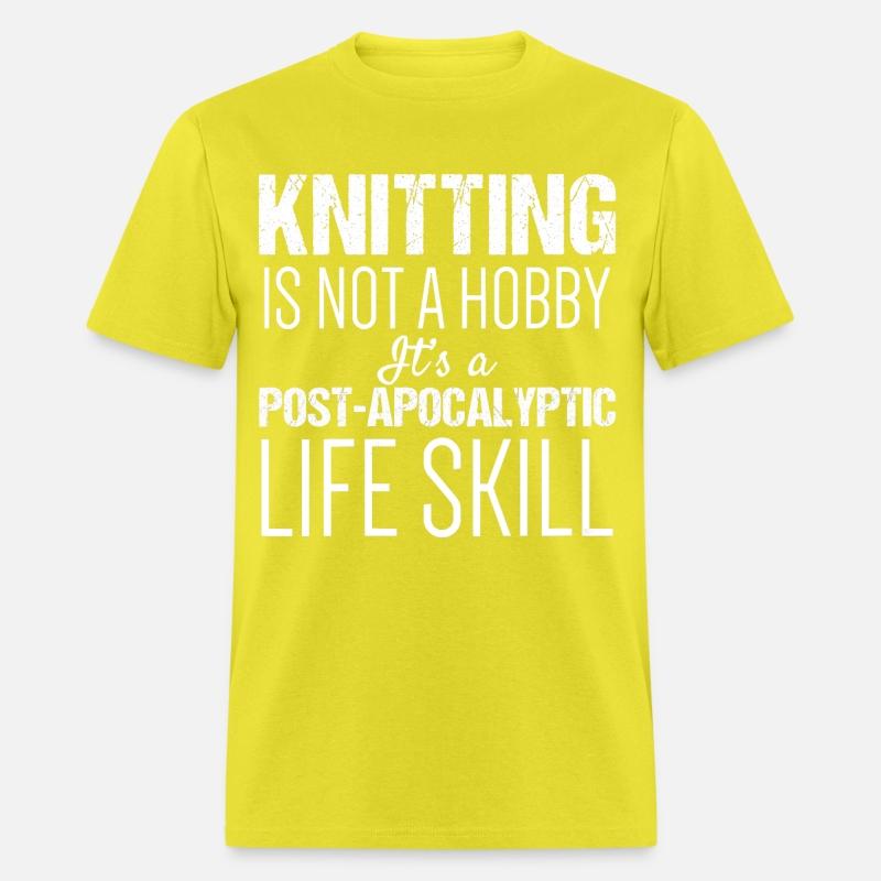 Womens Knitting TShirt Knitting Not Hobby Post