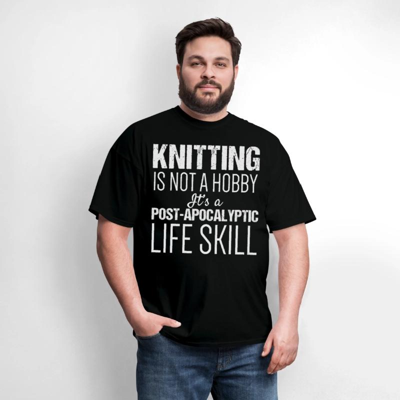 Womens Knitting TShirt Knitting Not Hobby Post