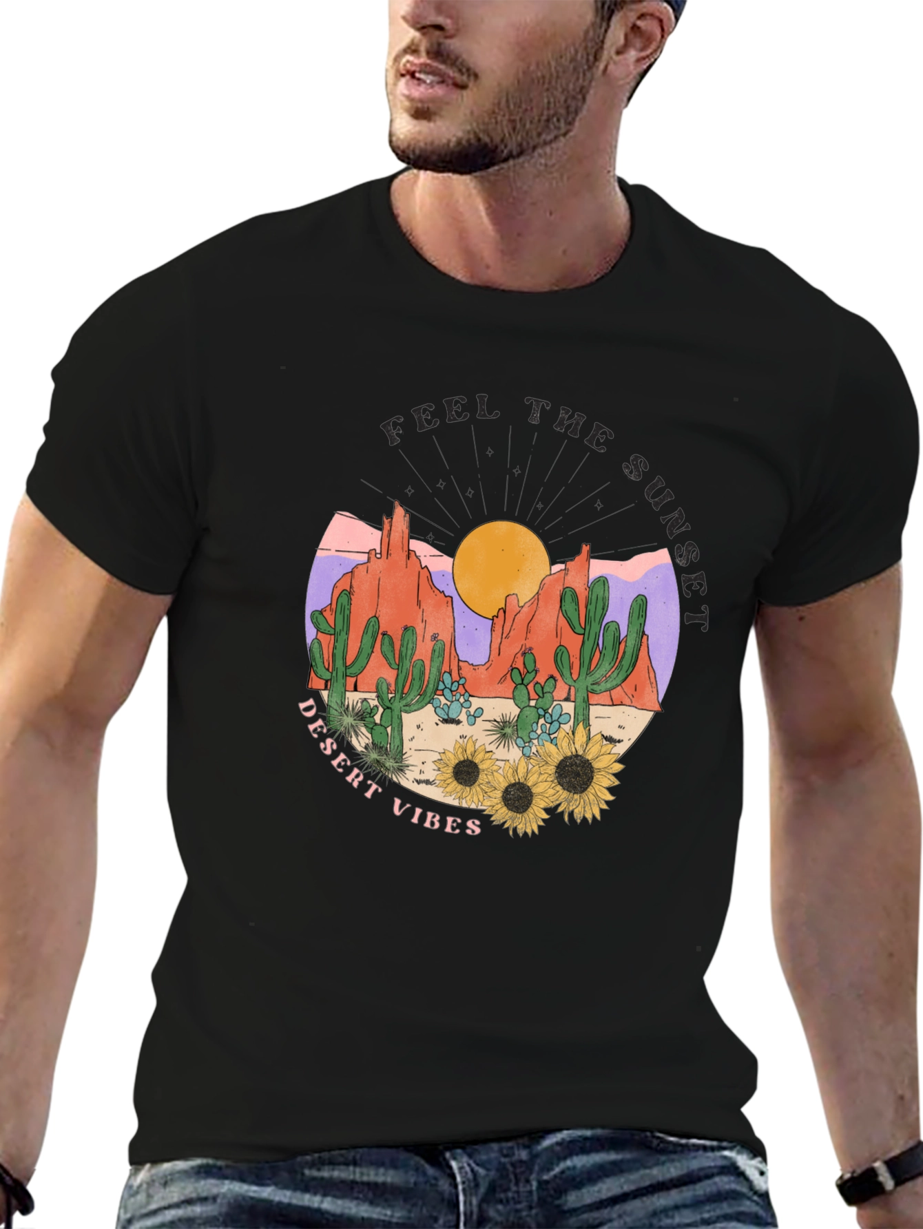 Desert Vibes Sunset Graphic Tee