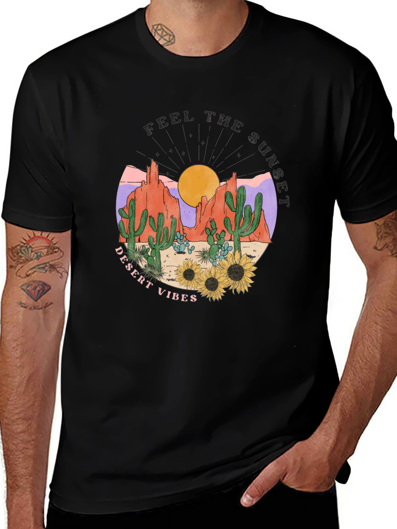 Desert Vibes Sunset Graphic Tee