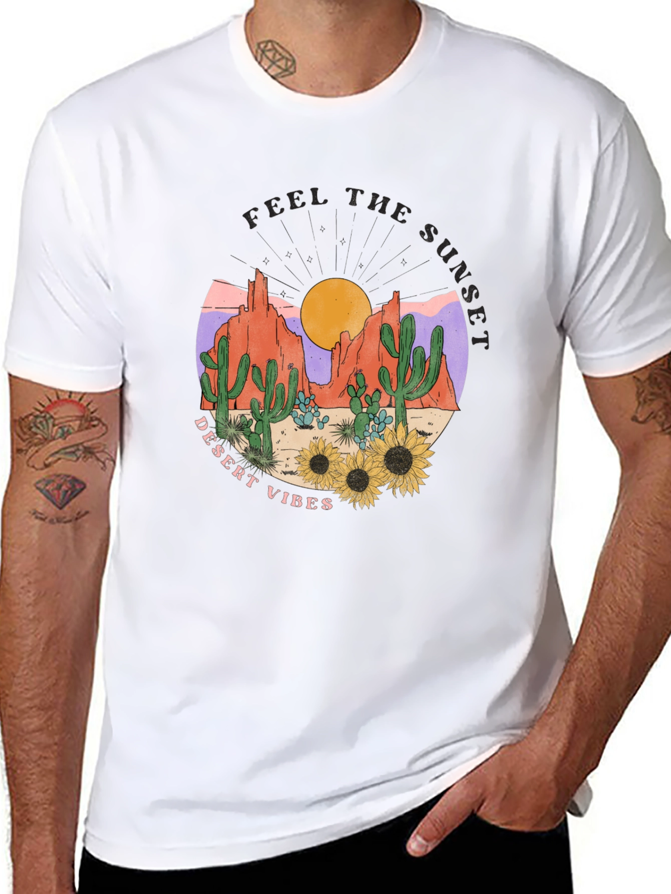 Desert Vibes Sunset Graphic Tee
