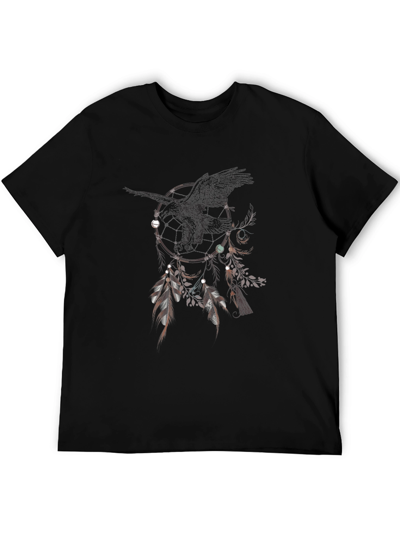 Raven Dreamcatcher Graphic Tee - Unique Design