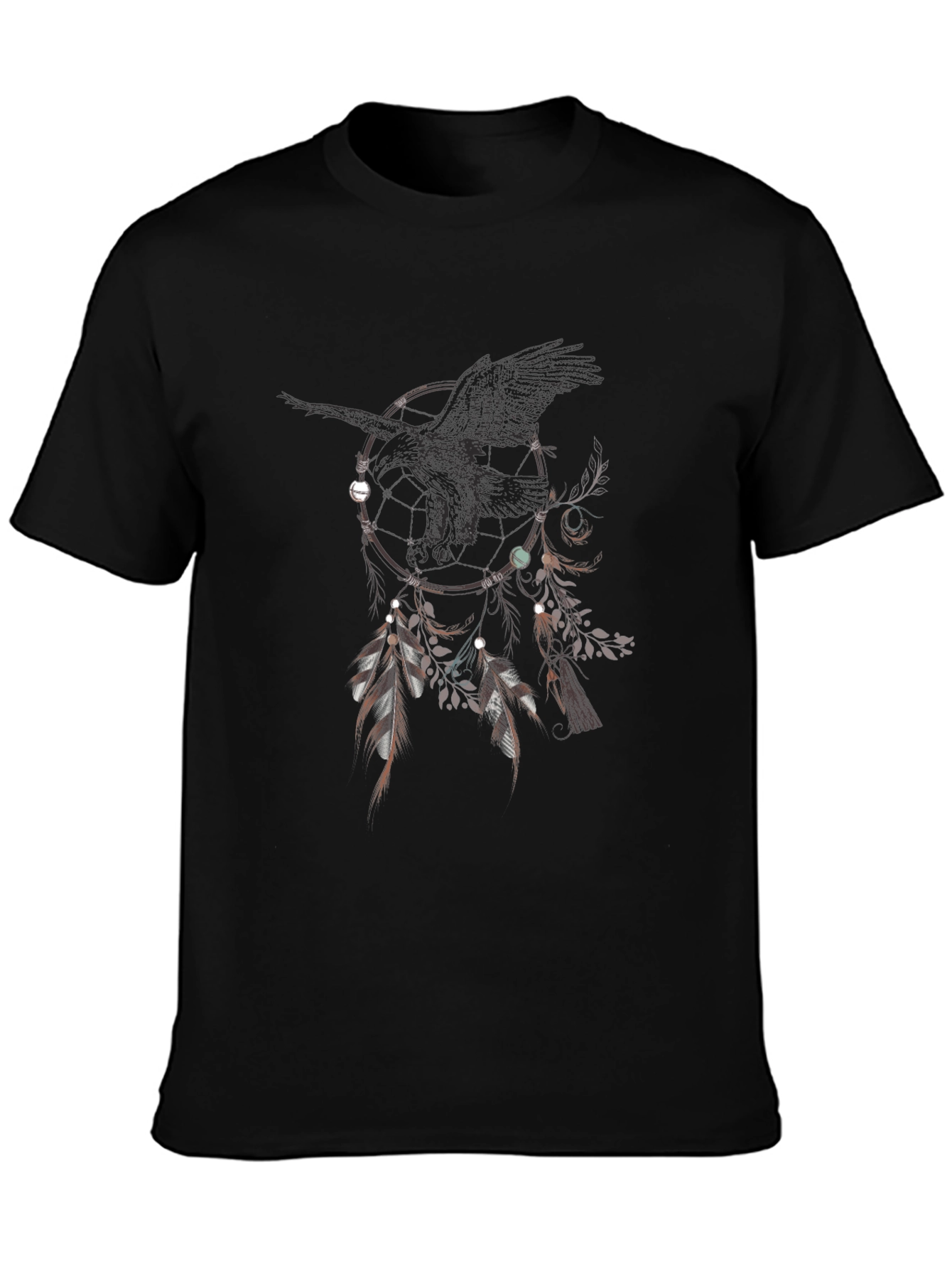Raven Dreamcatcher Graphic Tee - Unique Design