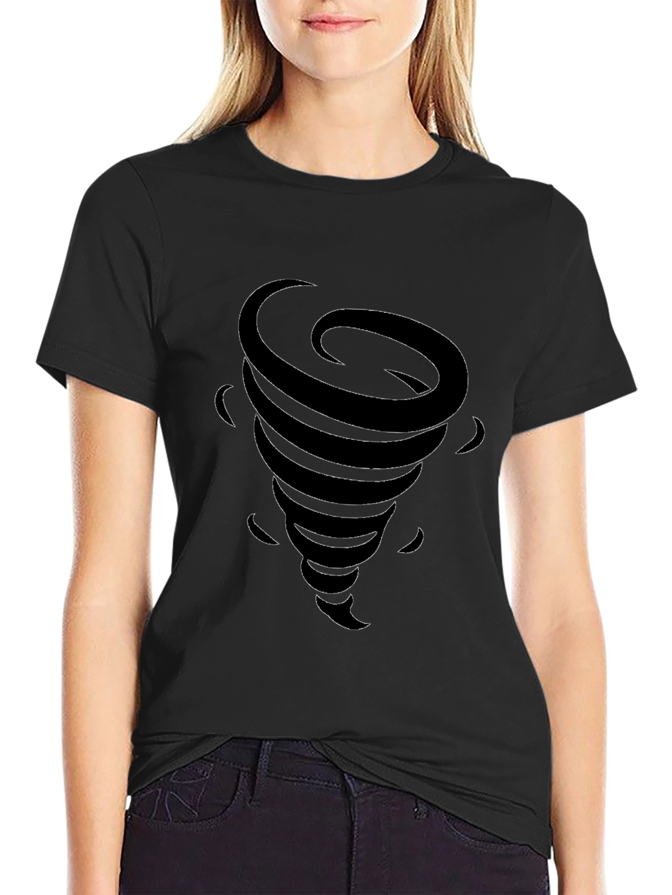 Tornado Graphic T-Shirt - Mens Black Tee
