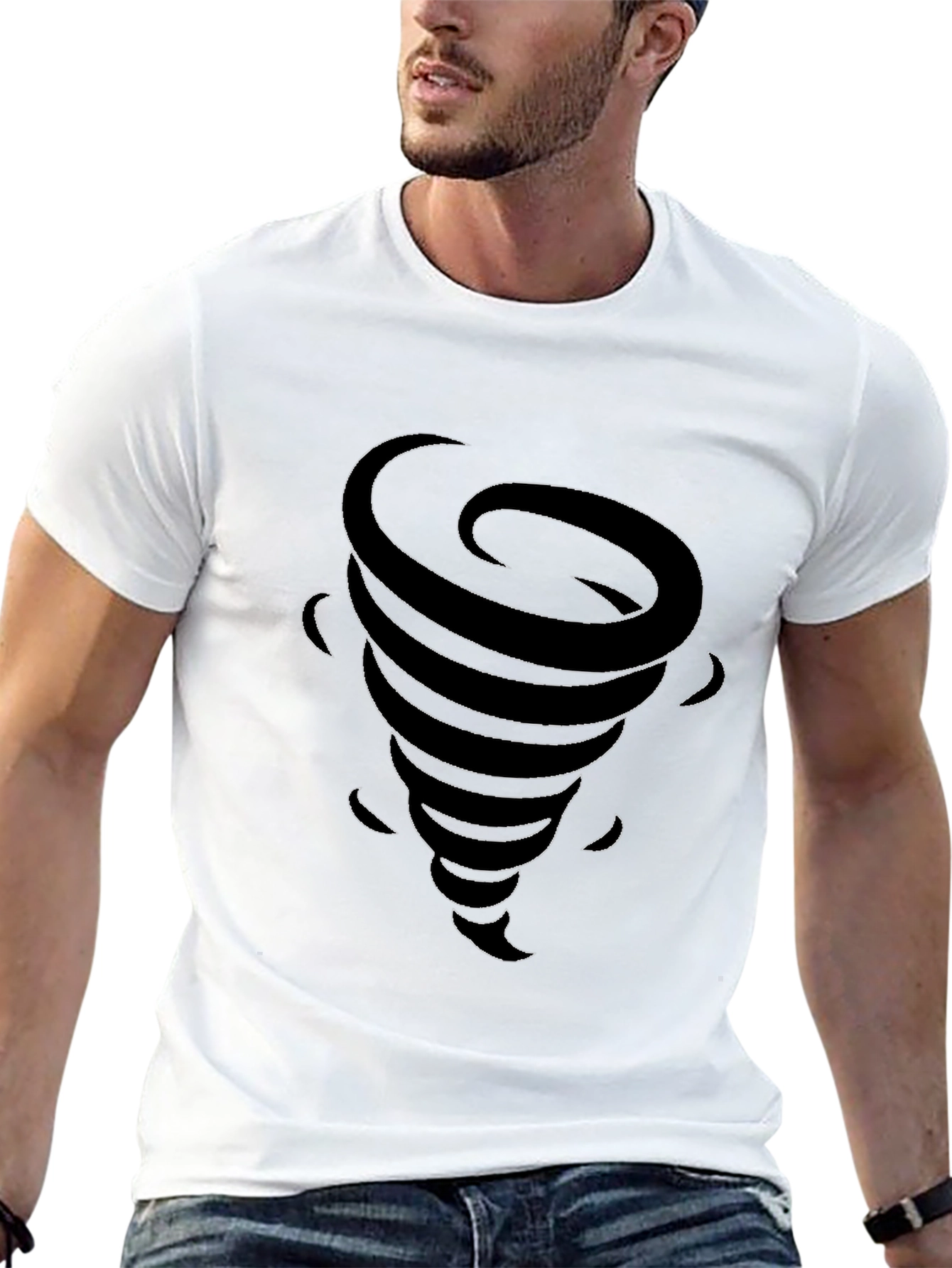 Tornado Graphic T-Shirt - Mens Black Tee