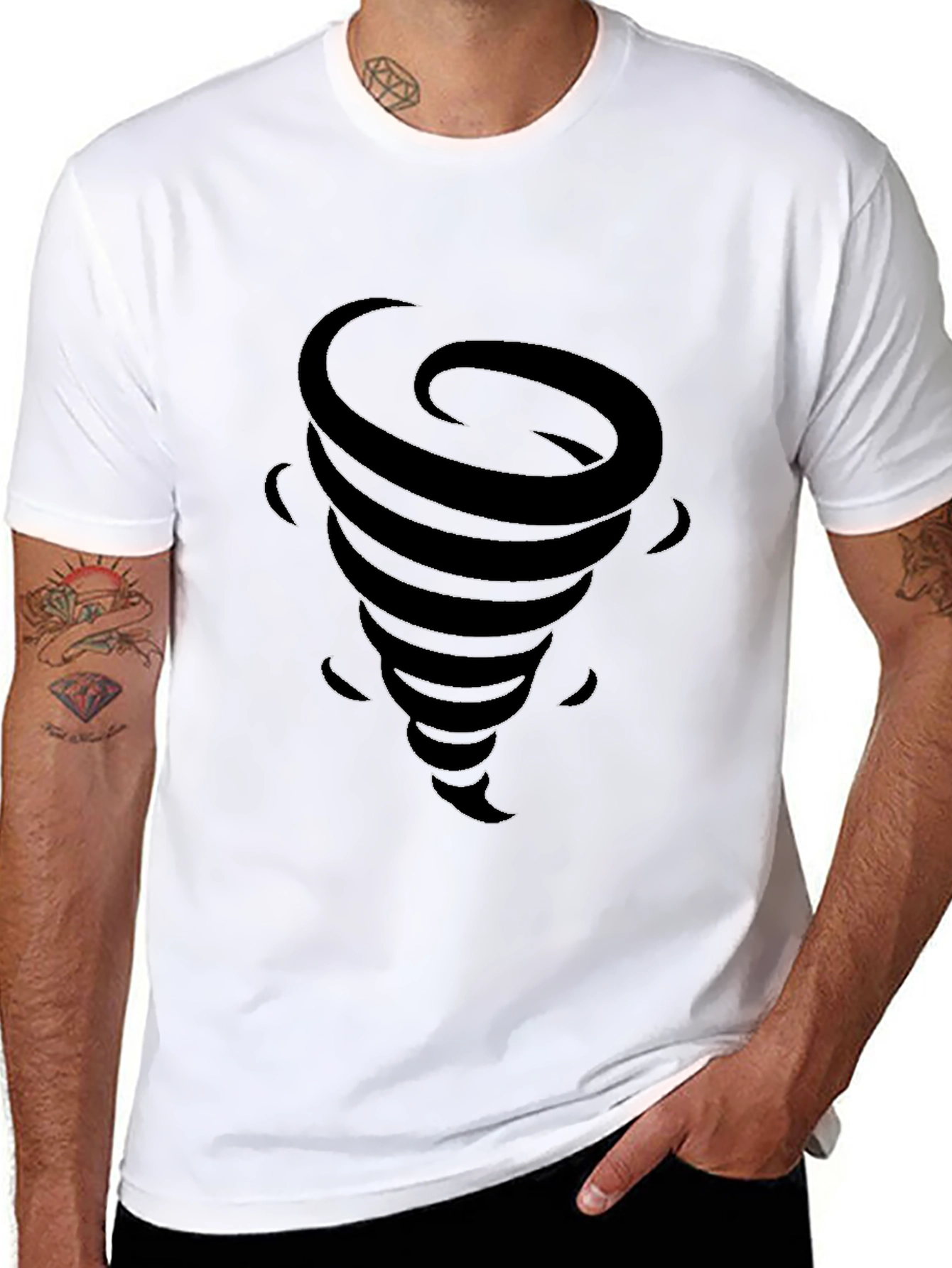 Tornado Graphic T-Shirt - Mens Black Tee