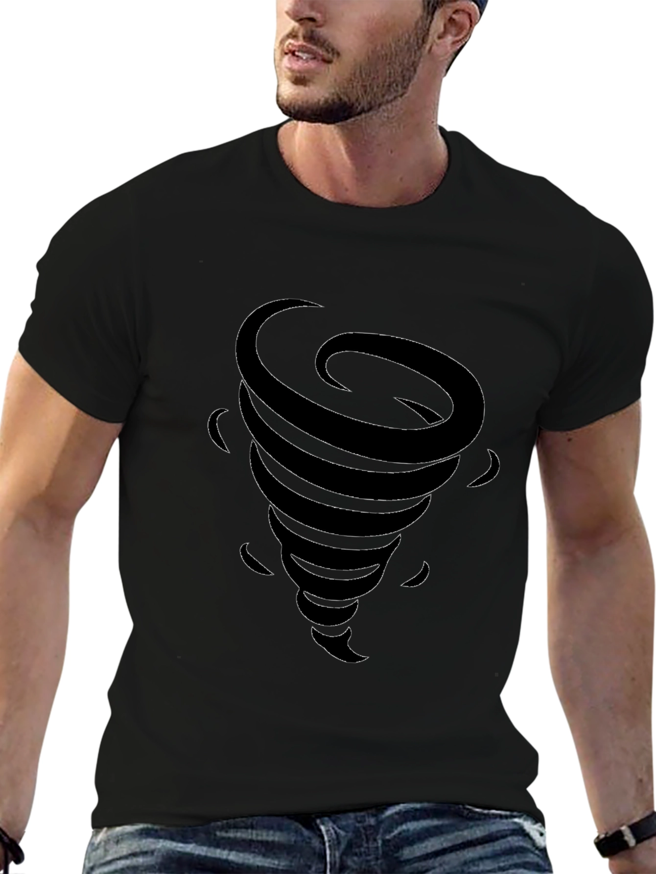 Tornado Graphic T-Shirt - Mens Black Tee