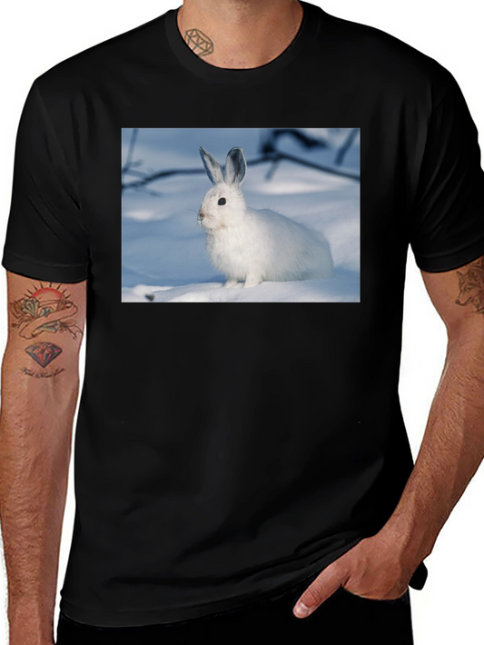 Arctic Hare Graphic Tee - Soft & Stylish Black T-Shirt