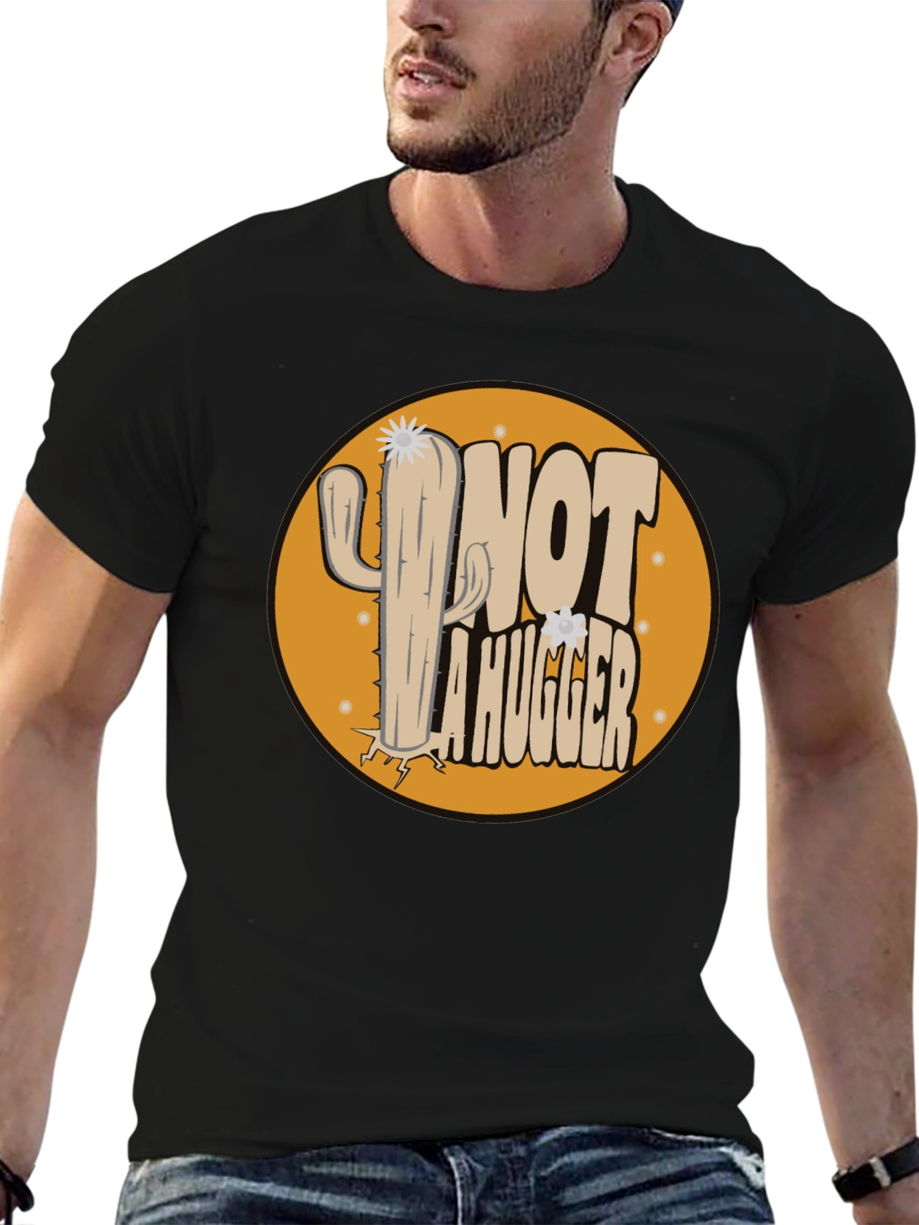 Not A Hugger Cactus Graphic Tee