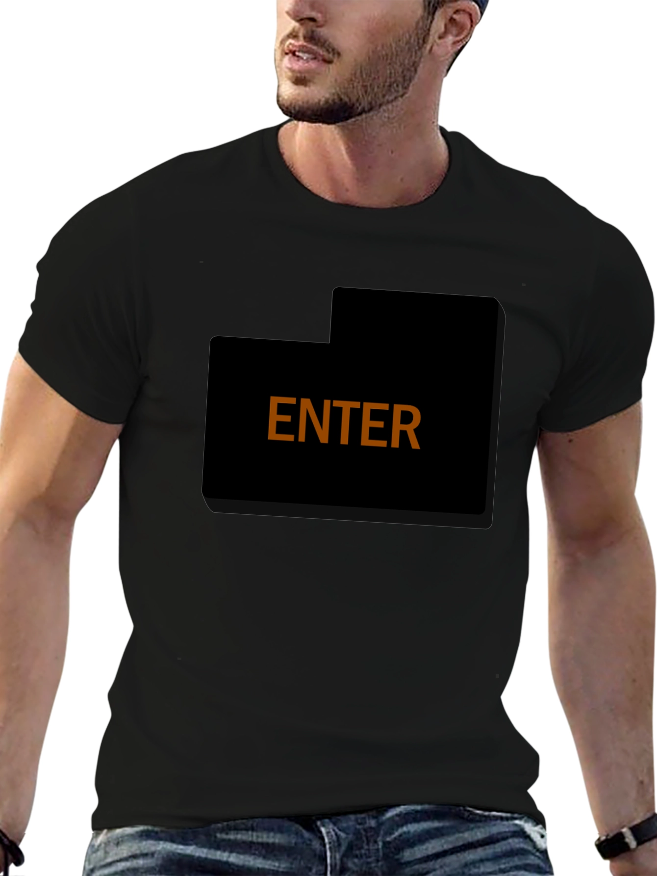 Enter T-Shirt - Simple Bold Design Comfortable Fit