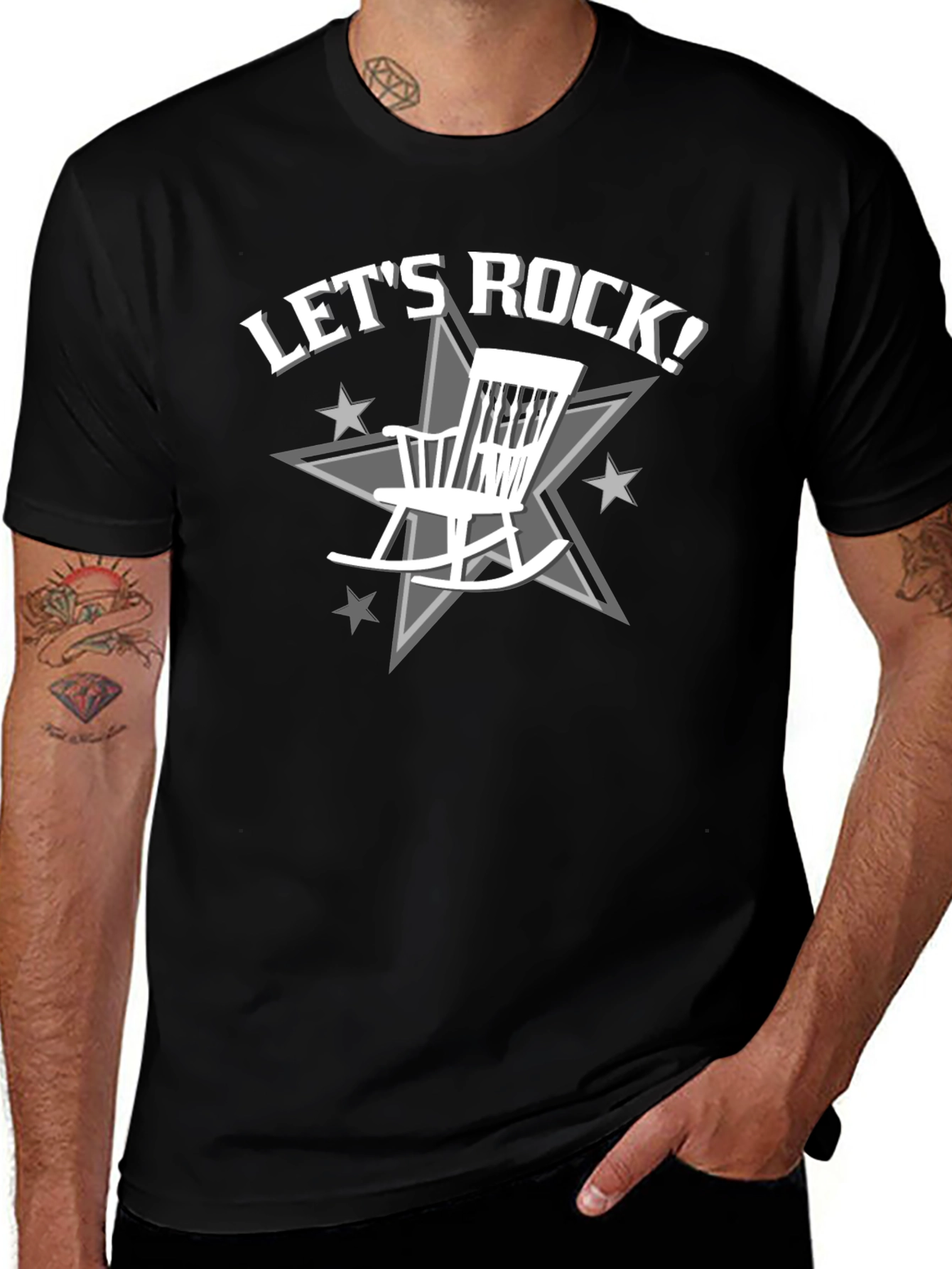 Lets Rock Rocking Chair Graphic T-Shirt