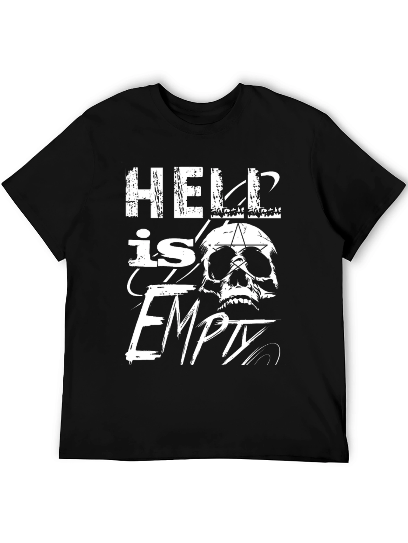 Hell is Empty Graphic Tee - Black Cotton T-Shirt