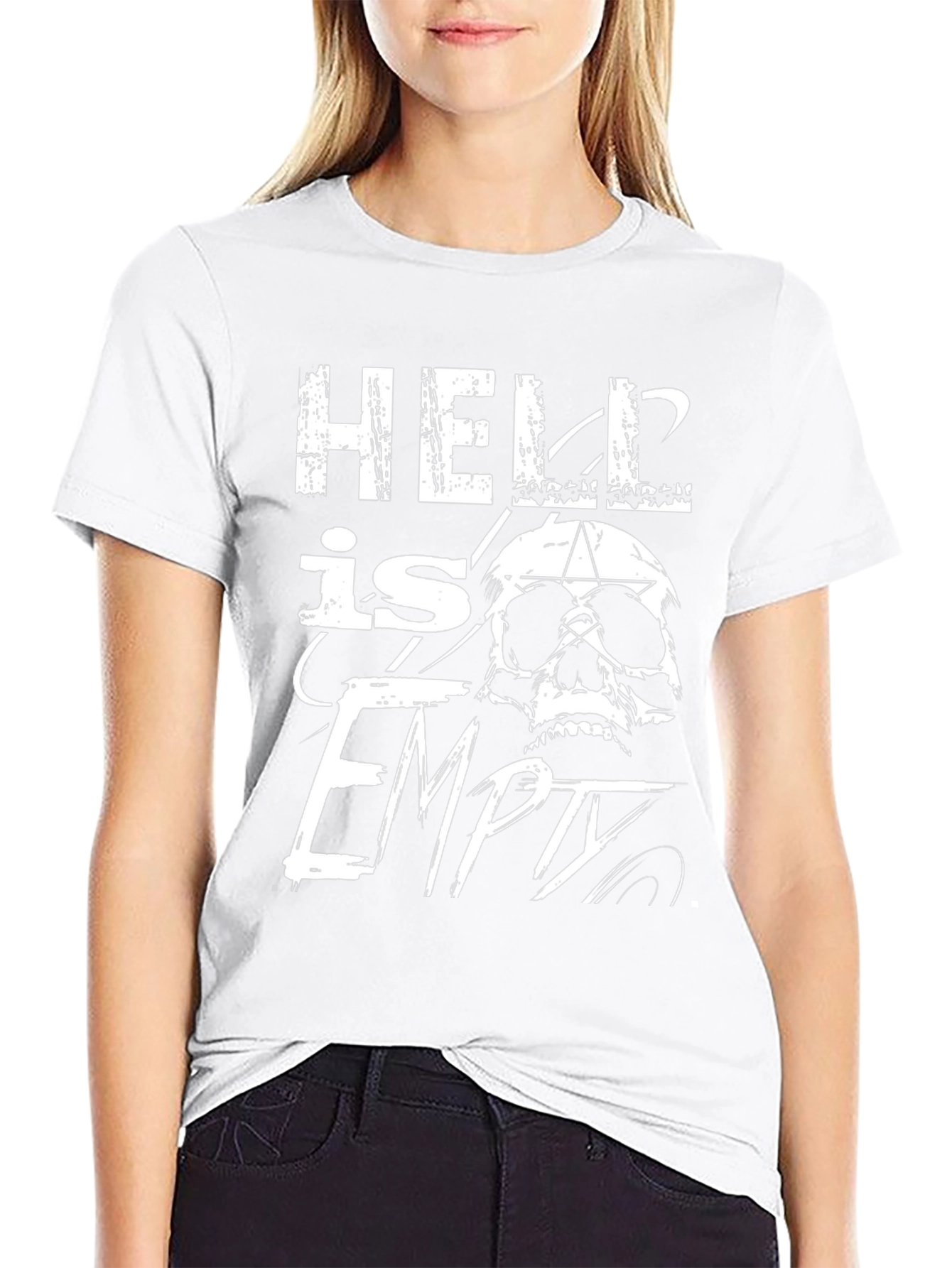 Hell is Empty Graphic Tee - Black Cotton T-Shirt
